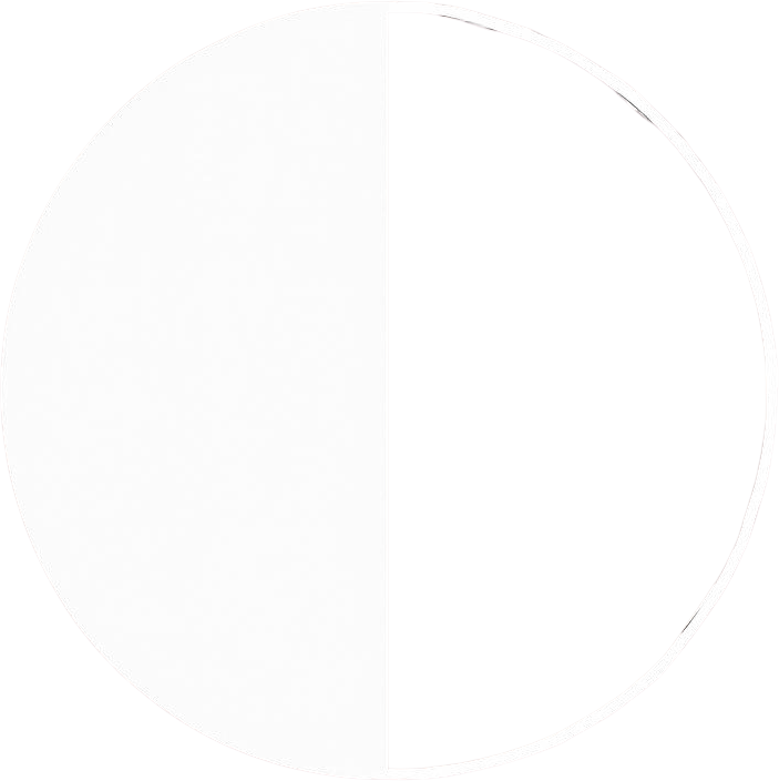 Geometric drawing of an outline square with sections divided by vertical, horizontal, and half circle lines.