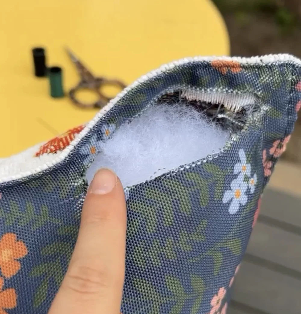 Small slit in the pillow