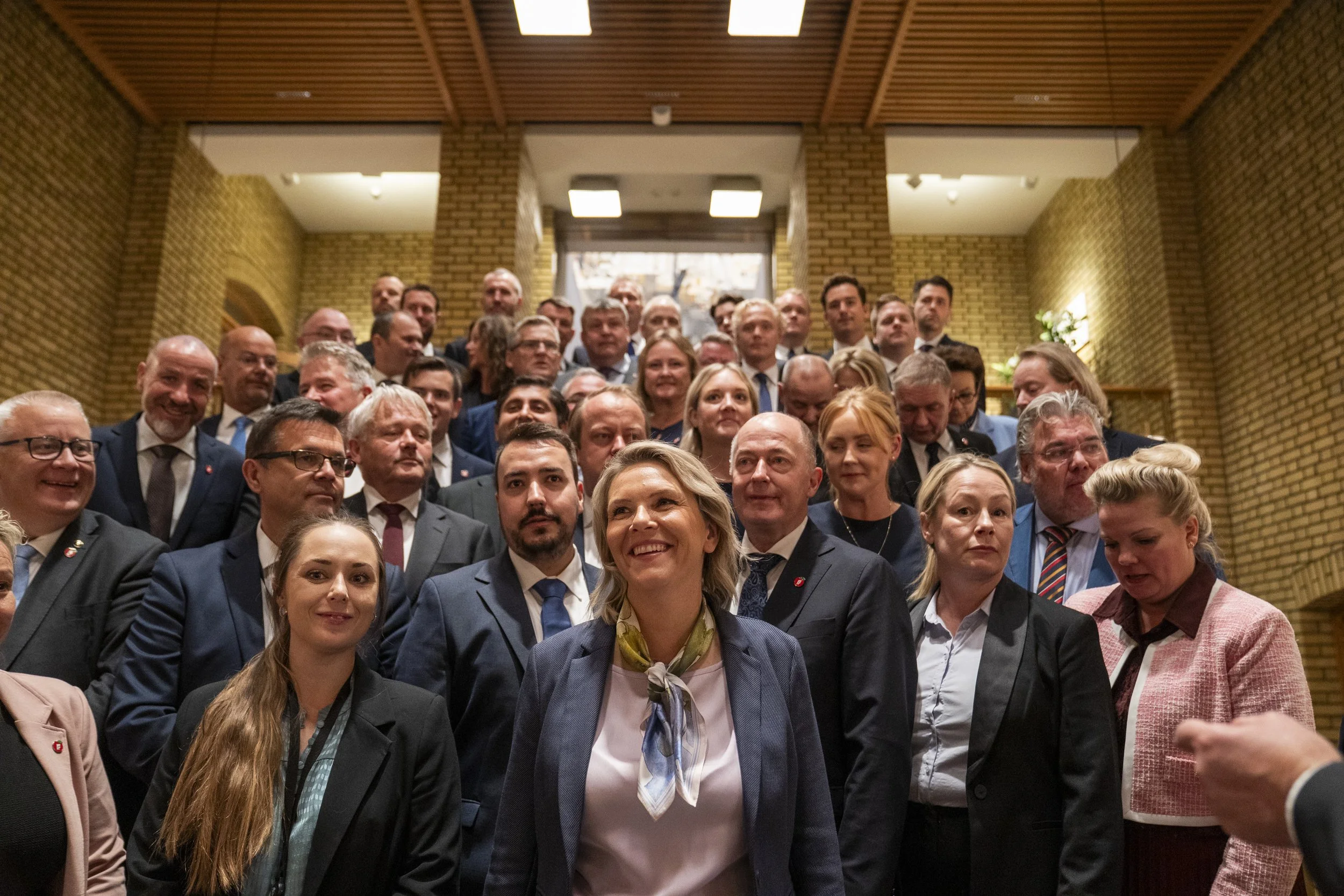 The Progress Party (FRP) is almost the biggest party at the Norwegian Parliament - Nearly beating out the Workers party (AP)