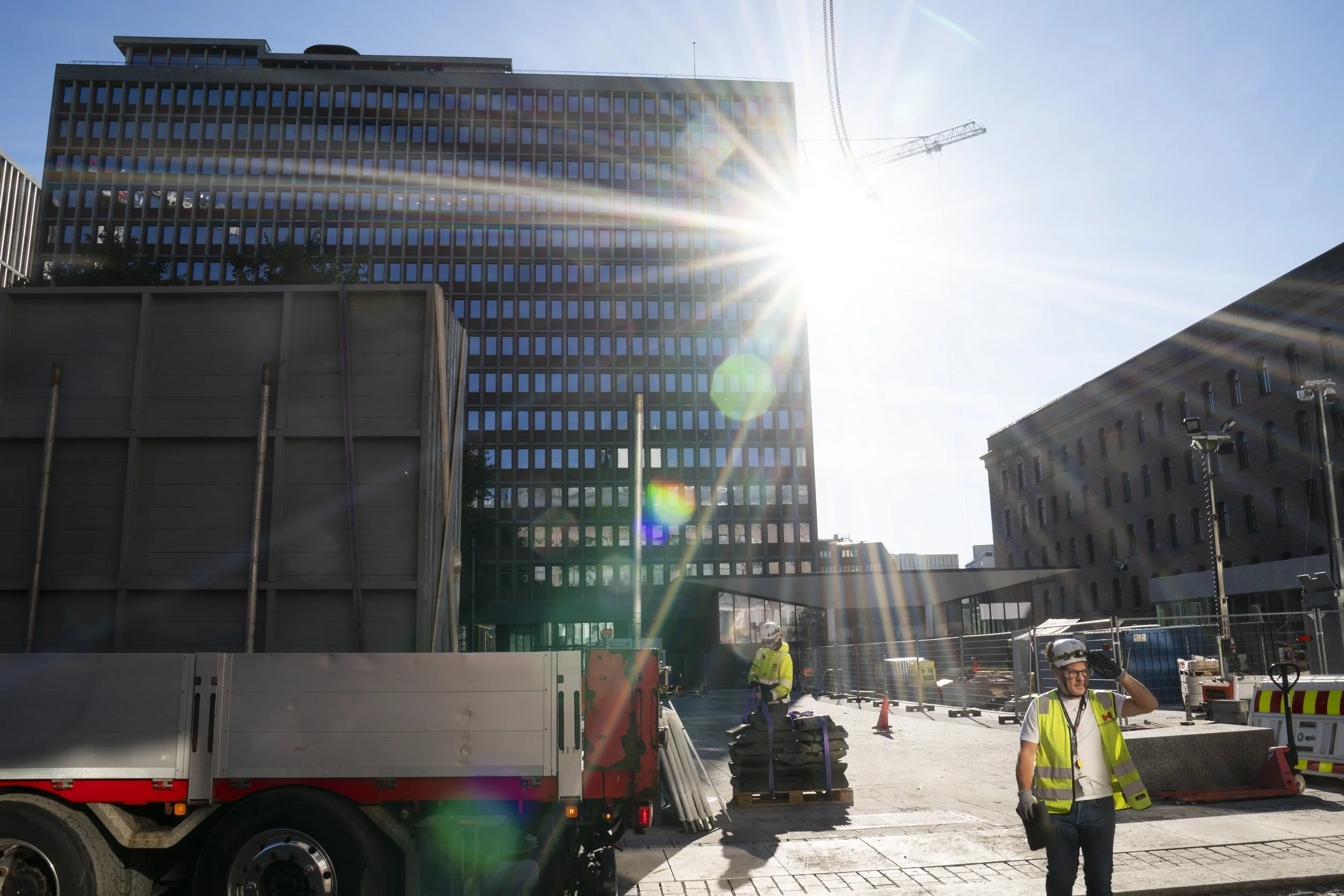The government quarter in Oslo is nearly finished, after extensive rebuilding.