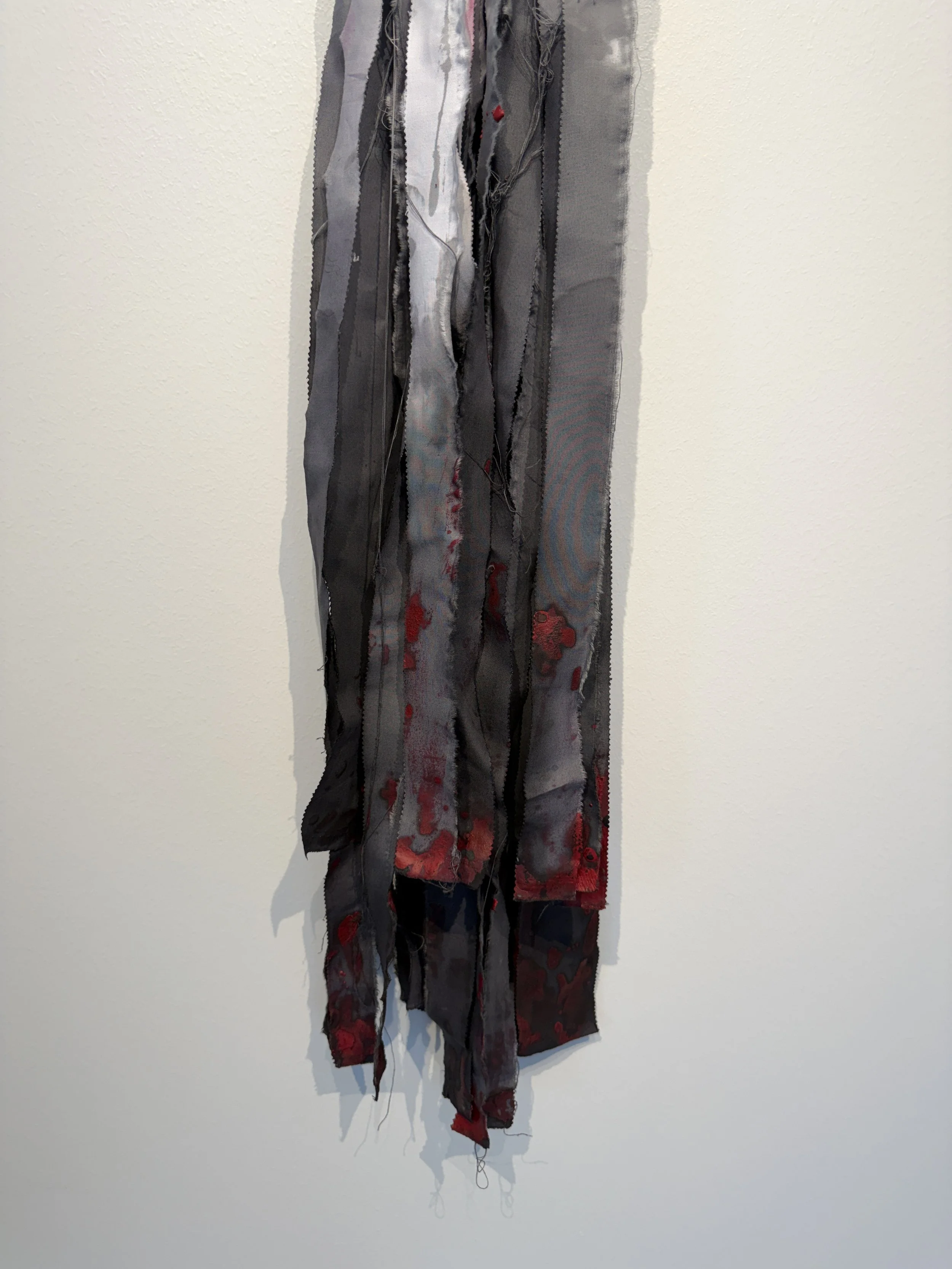 Shield (detail) | 2026 | Stoneware, cotton, encaustic