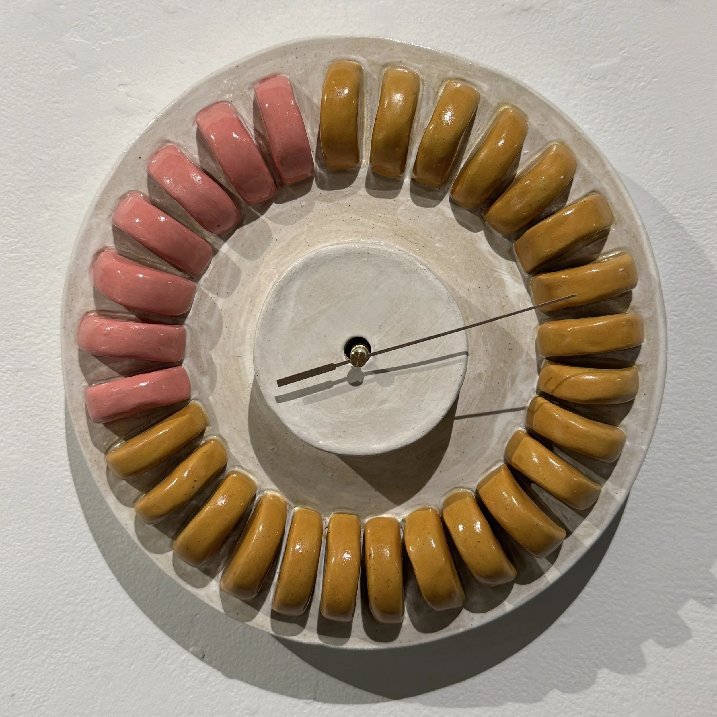 The Past is Now Detail | 2024 | Stoneware, reverse clock mechanism