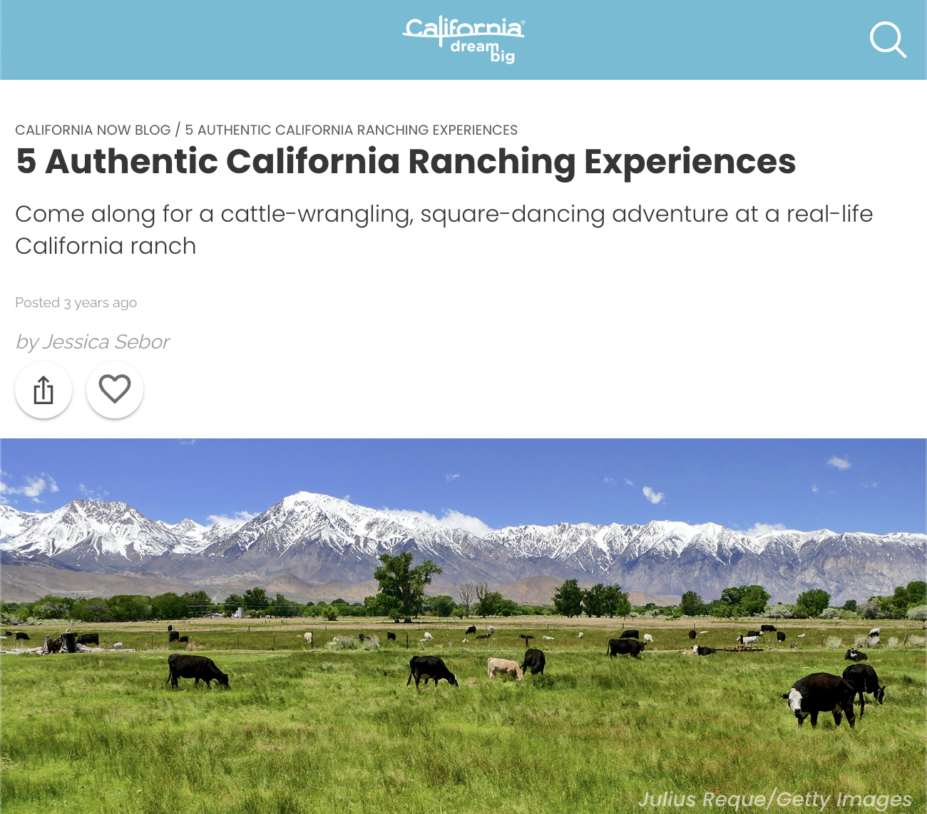 V6 Ranch Visit California