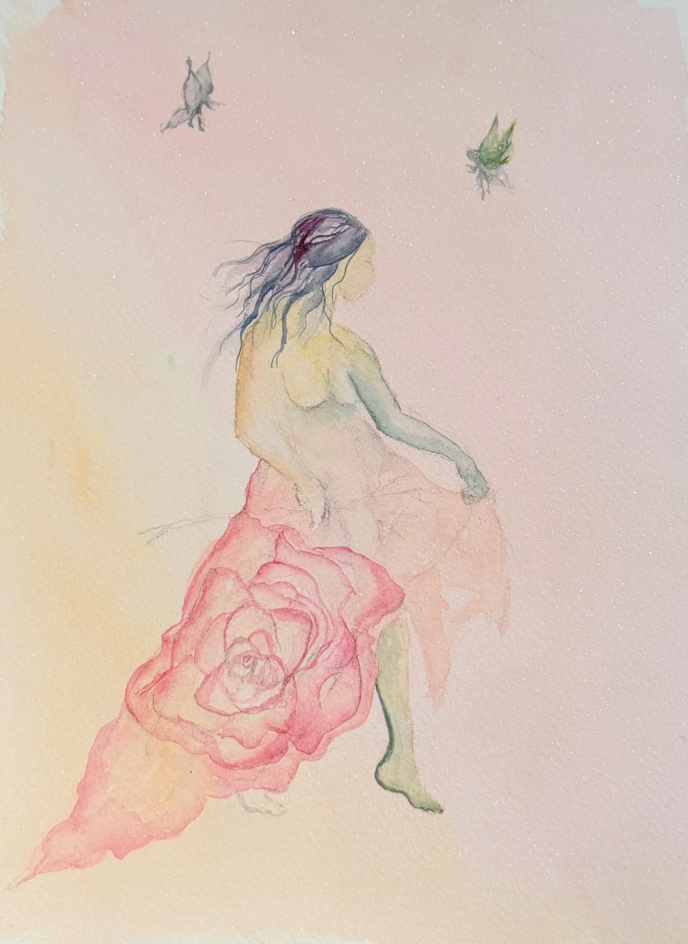 Floralyn Dancibel Iridescent Watercolor on paper, 2026
9" x 12"
