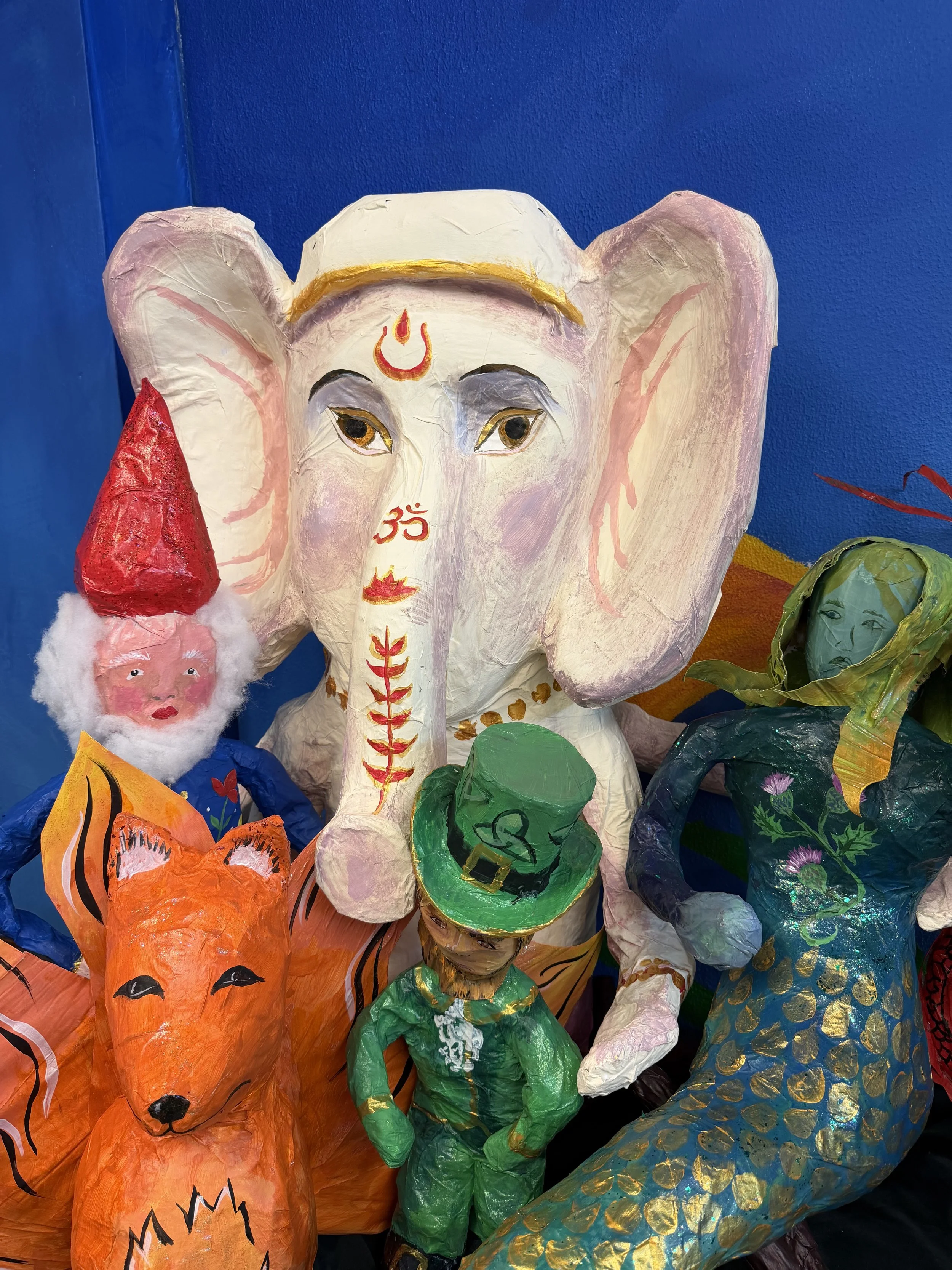 Papier mâché sculptures