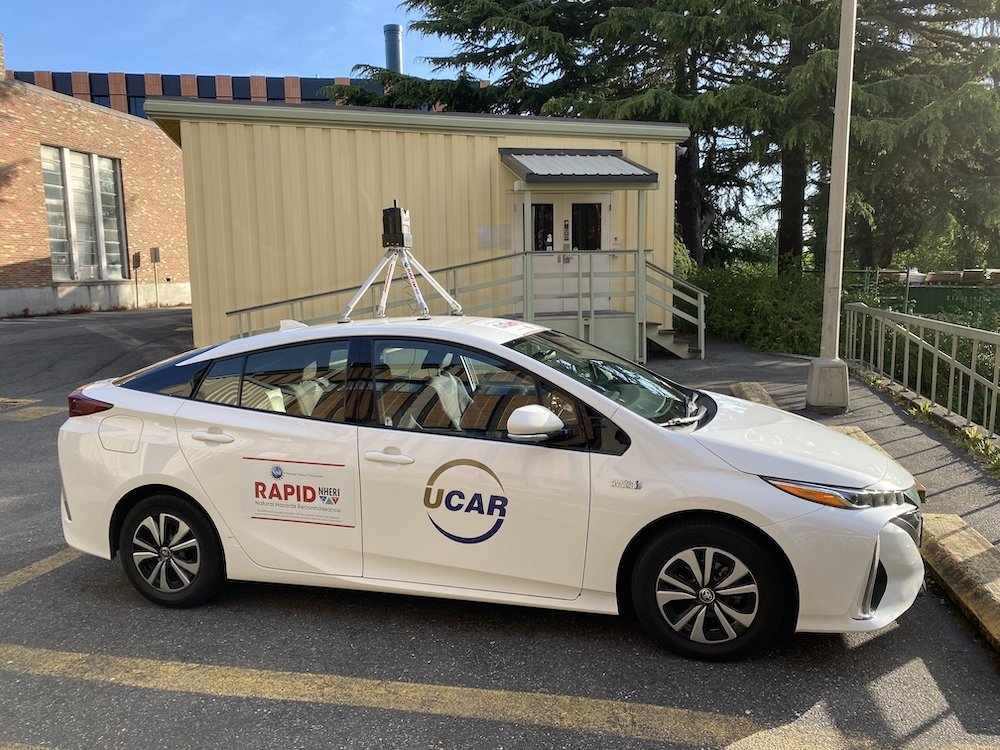 RAPID Facility’s NCTech iSTAR Pulsar + Camera mounted to a University of Washington vehicle