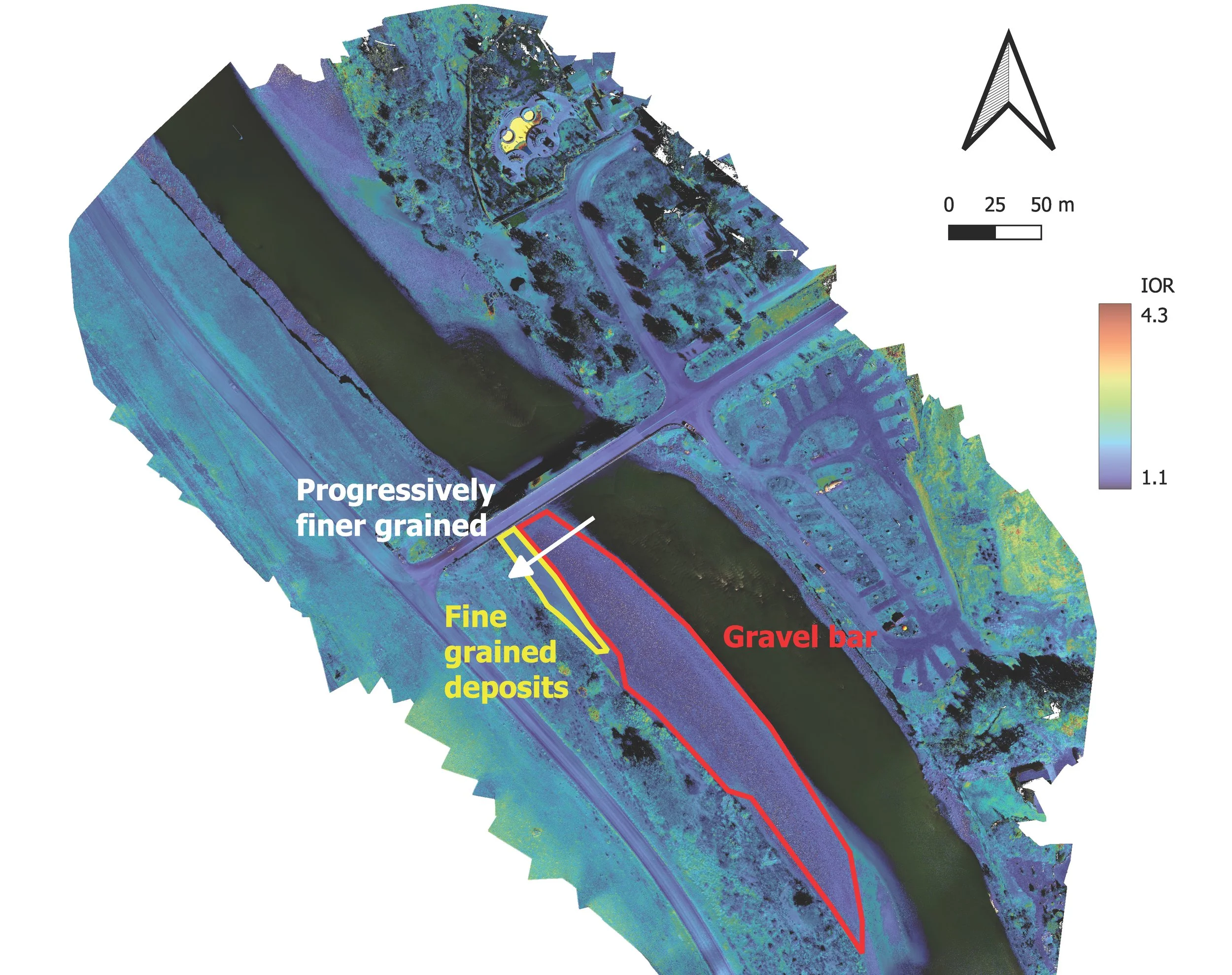 UAV-Based Spectral Analysis Reveals Flood-Induced Sediment Transport Patterns