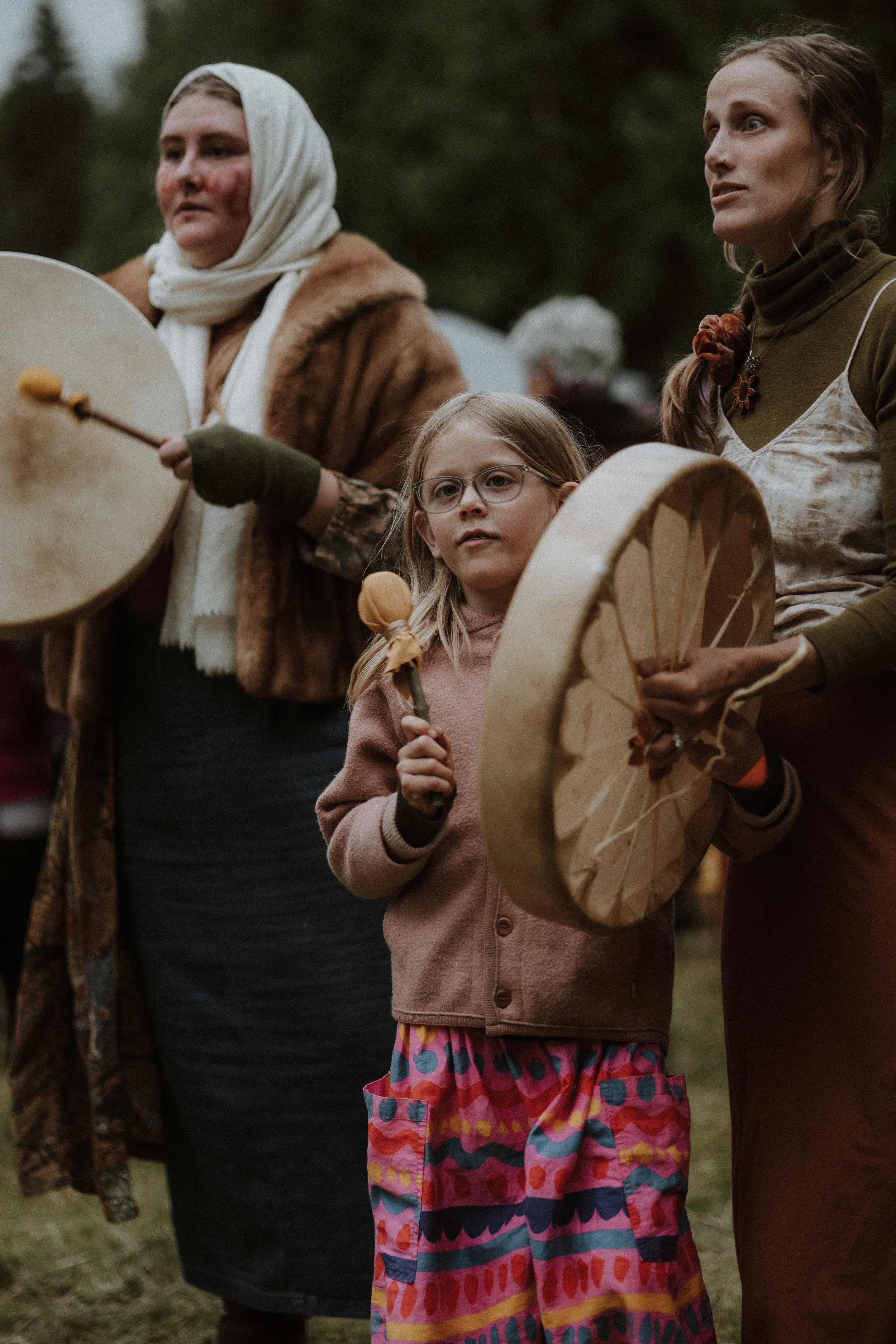 Young Maidens - Traditional Metis Drum Making