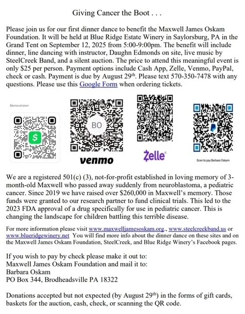 Giving Cancer the Boot Fundraiser