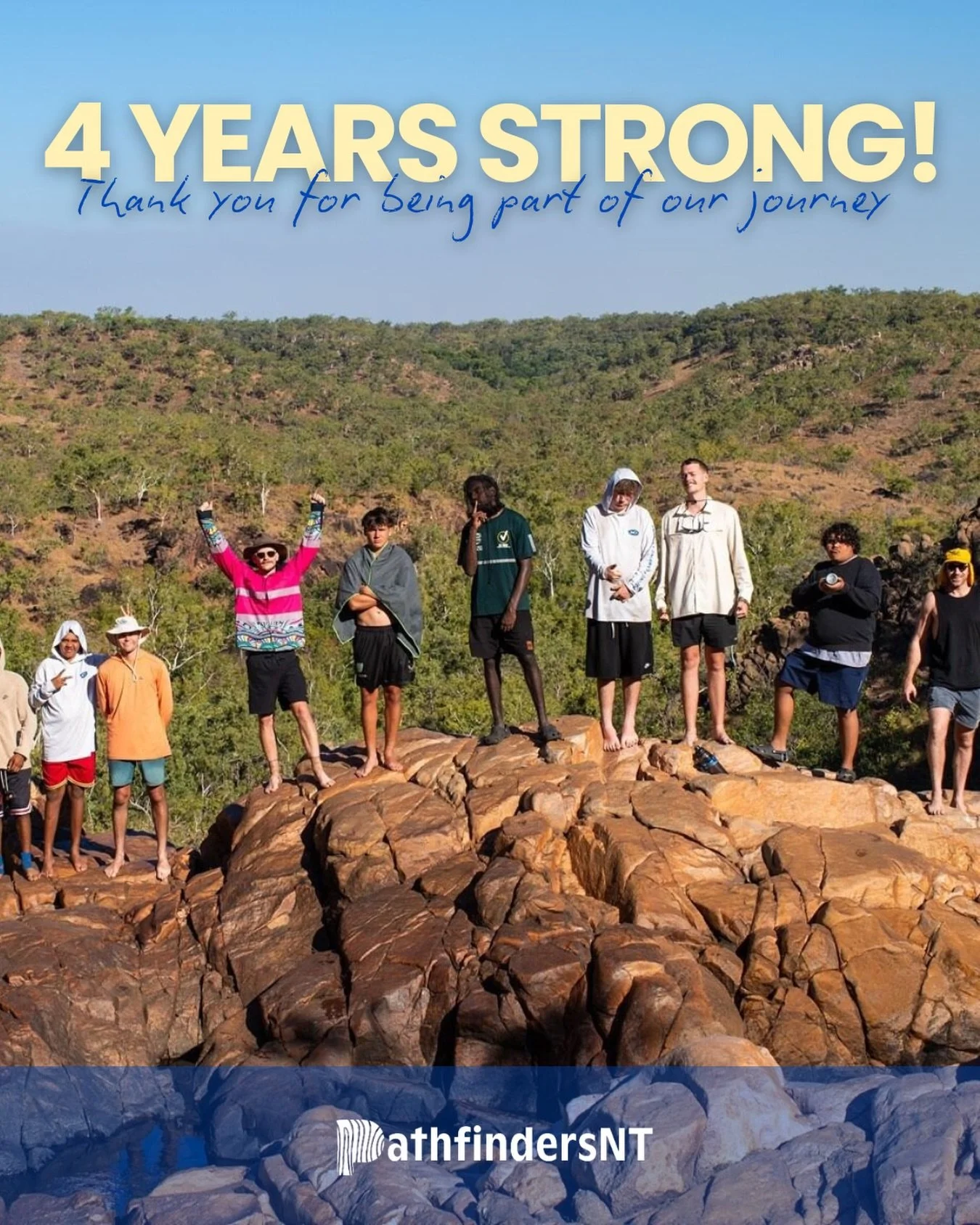 Celebrating 4 incredible years of Pathfinders NT! 🎉 

We&rsquo;re so grateful for the amazing support from our community, partners, and team &mdash; you&rsquo;ve helped us grow every step of the way 👣

We can&rsquo;t wait to see what&rsquo;s next a