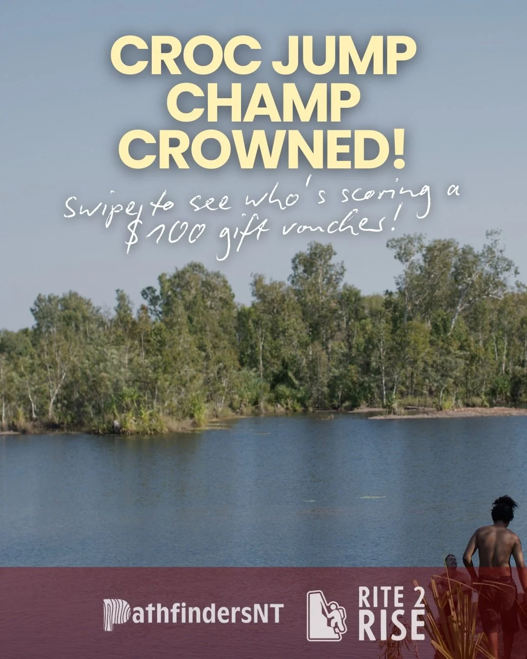 With the Croc Jump Comp officially closed, it&rsquo;s time to announce the winner&hellip;🐊

Drum-roll please 🥁🥁🥁 

CONGRATULATIONS Sebastian! You scored an impressive 8514 securing that sweet first place spot! DM us to claim your prize 🙌

Thanks