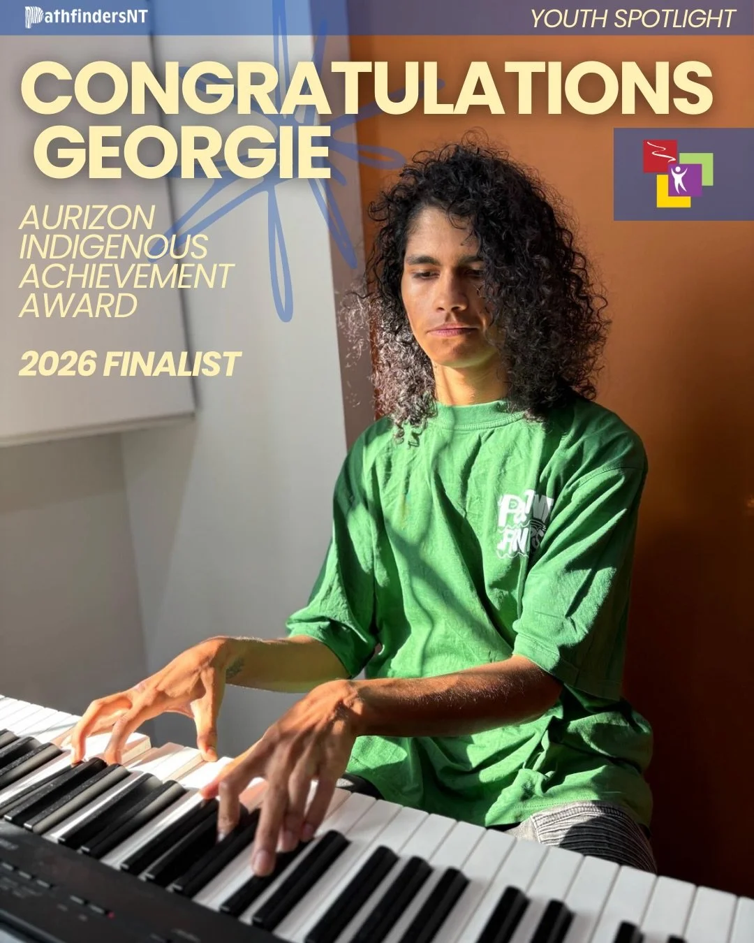 We&rsquo;re PATHFINDERS-PROUD of Georgie, one of our awesome youth workers who&rsquo;s doing amazing things in the community 💙 

Recently, he was selected as a finalist for the Aurizon Indigenous Achievement Award for the 2026 @youngachieverawards ?
