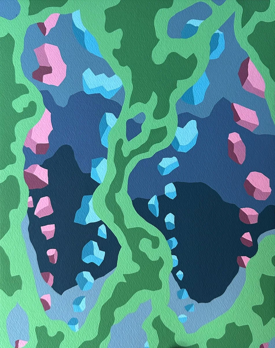 Untitled, acrylic on paper, 12 x 9 inches, 2022