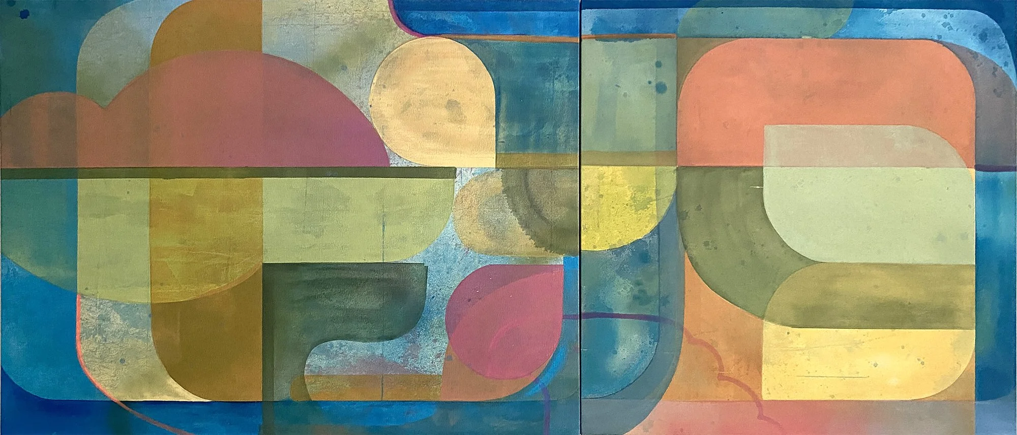 Chroma Shift, acrylic on canvas, 36x84 inches