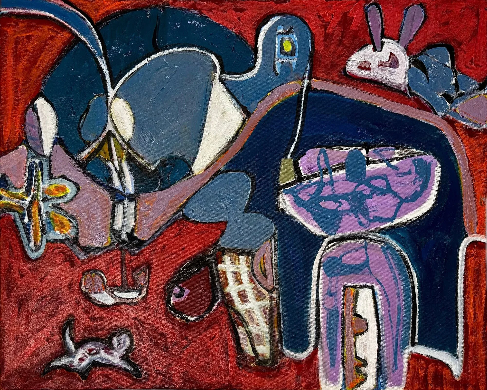 Can't Make This Stuff Up, oil on canvas, 24x30x1.5 inches, 2026