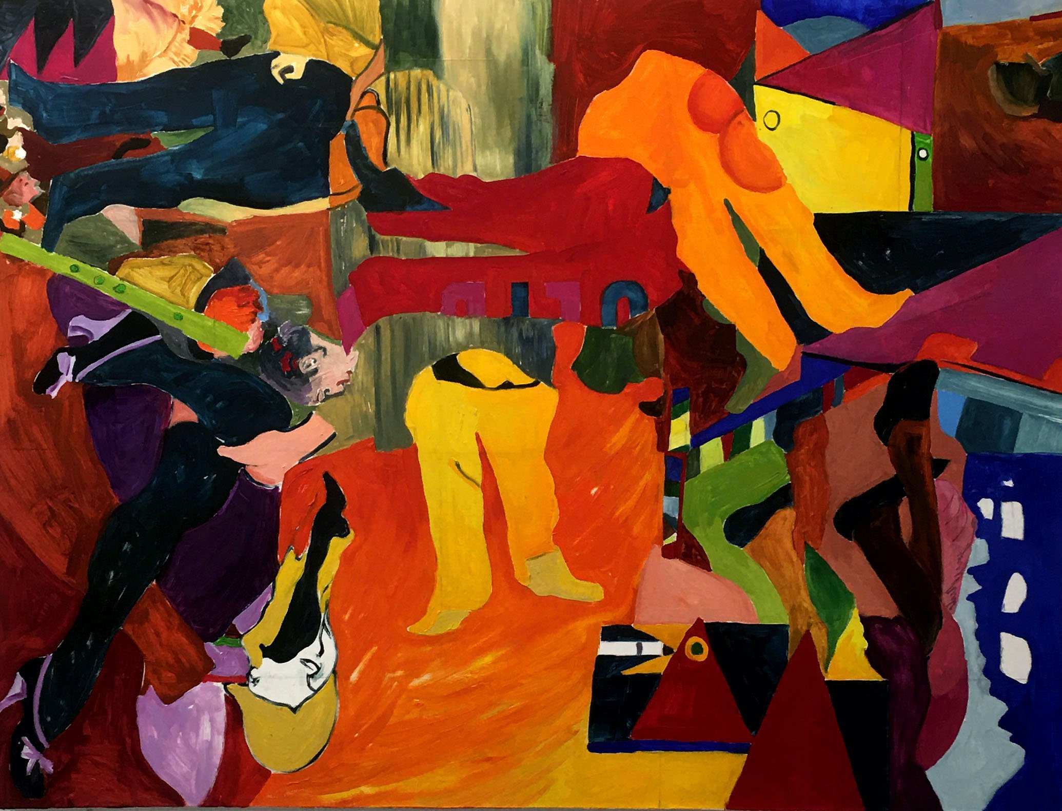Steppin' Out, 42"x36", oil on canvas, 2022