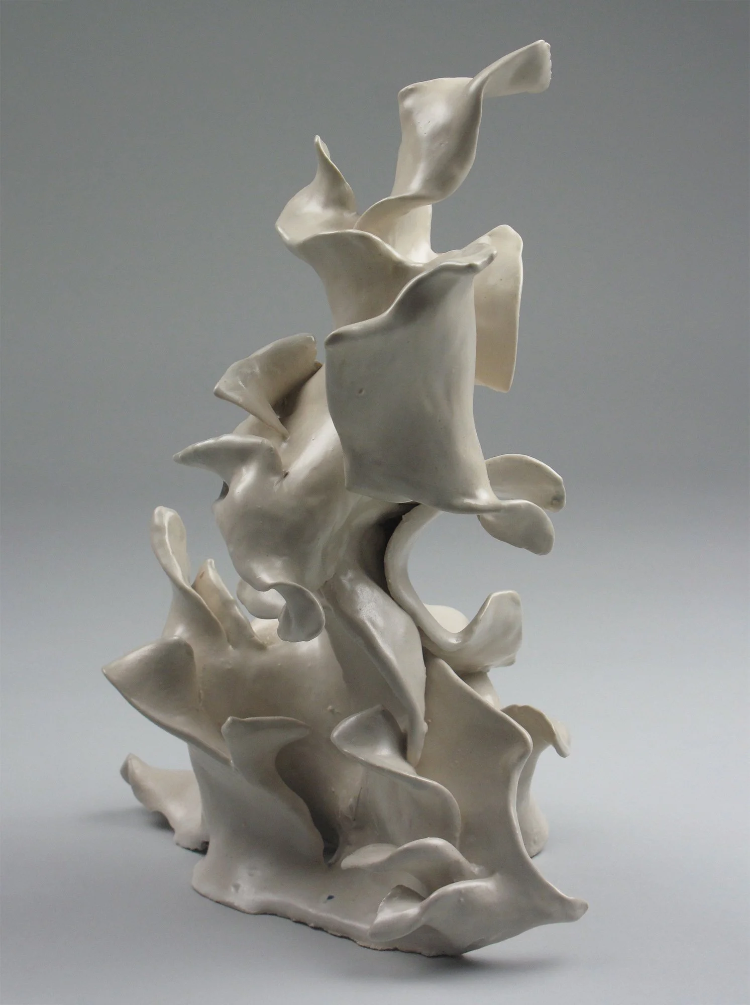 Yaw, White stoneware, Oxidation Fired, 14x6x6 inches, 2022