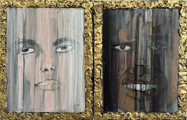 Two Girls, acrylic, 14x11 inches each, 2026