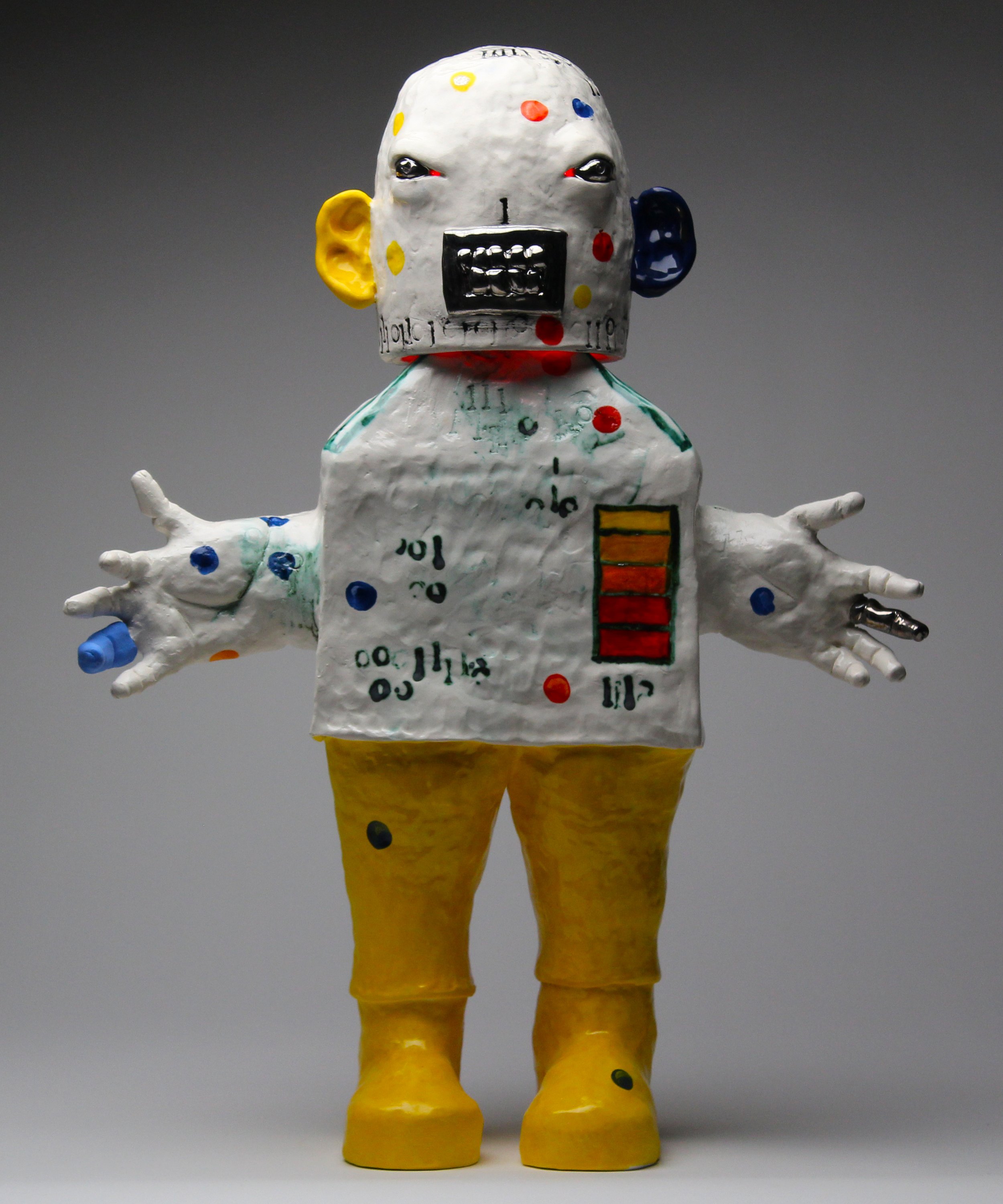 11101, 28x16x10 (in), ceramic, glazes, gold, battery-powered LED lights, 2023