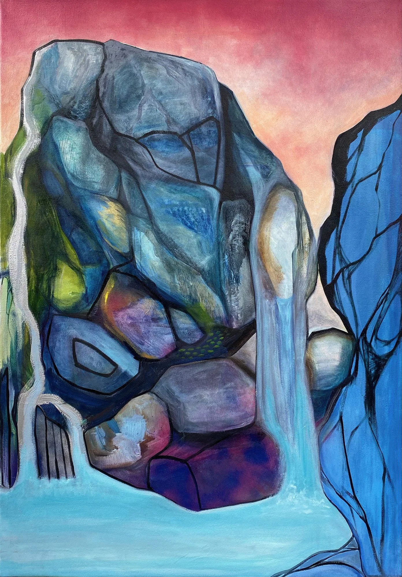 Kathline Carr, Nestle, oil on canvas over wood panel, 60x41 inches, 2026
