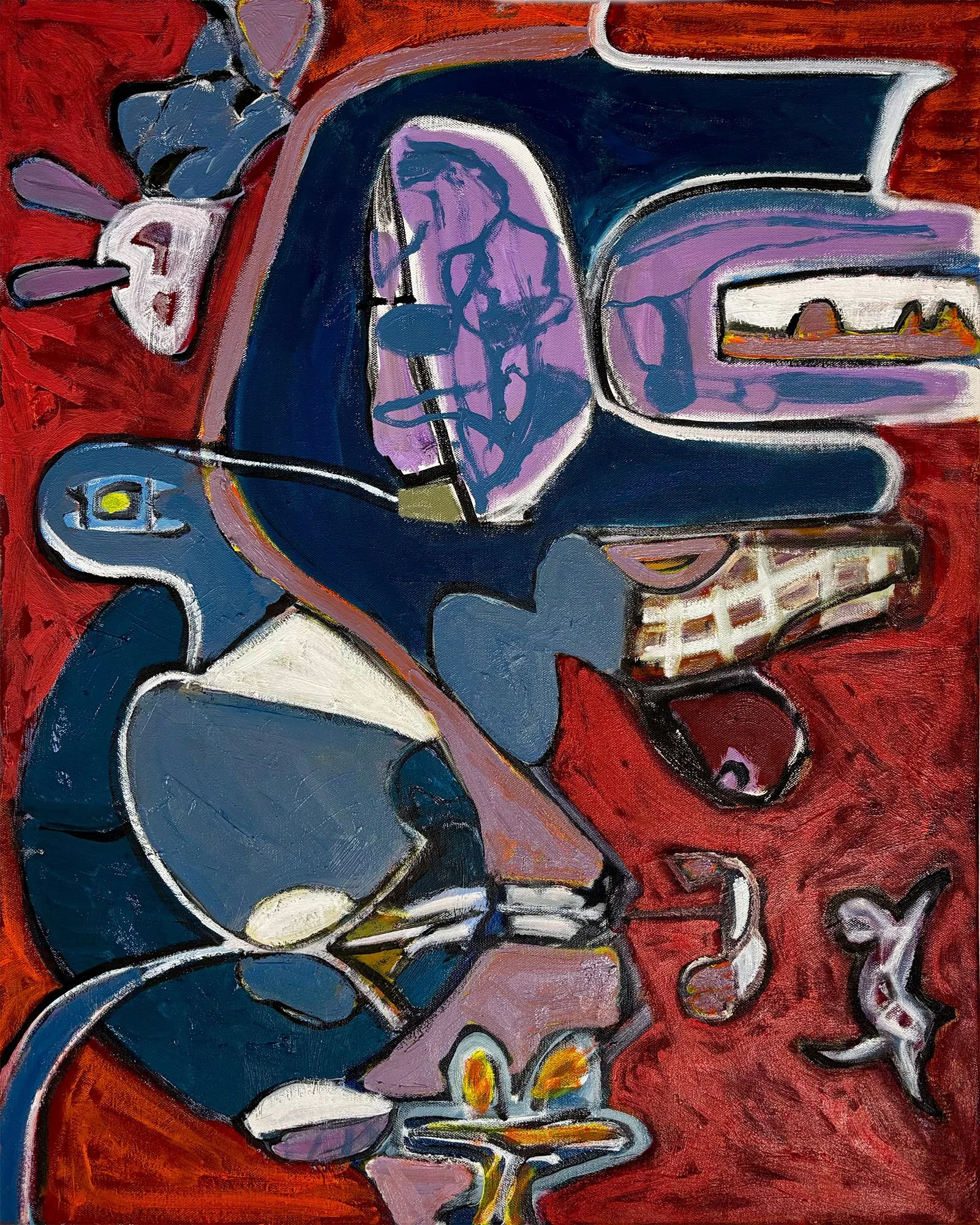 Can't Make This Stuff Up, oil on canvas, 30x24x1.5 inches, 2026