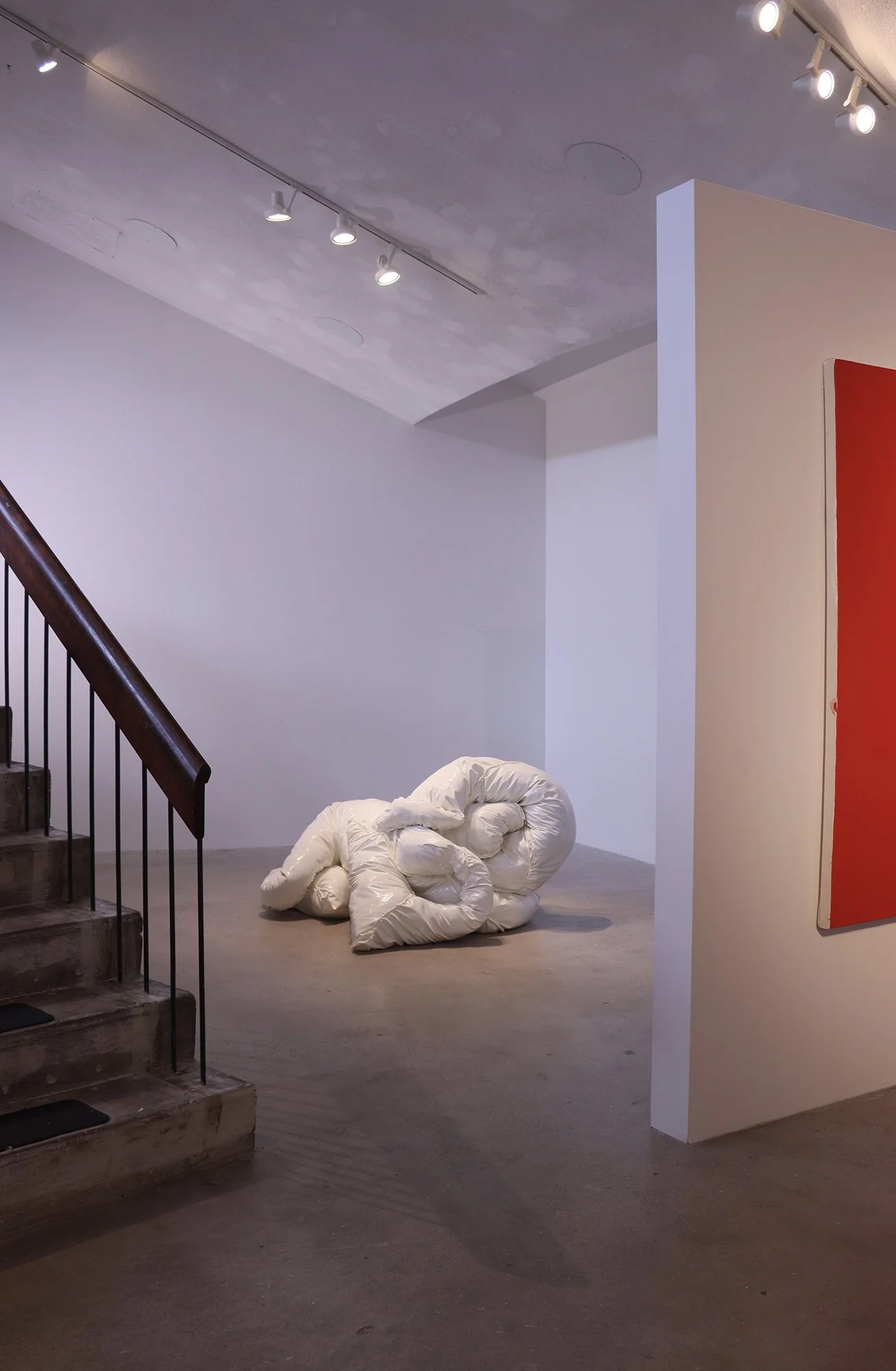 Fetal Collapse, vinyl fabric, stuffing, thread, 5 x 4 x 3.5ft, 2024