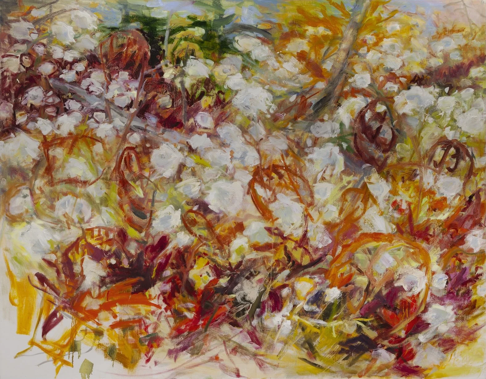 Island Bog, 60x76 inches, oil on linen, 2024