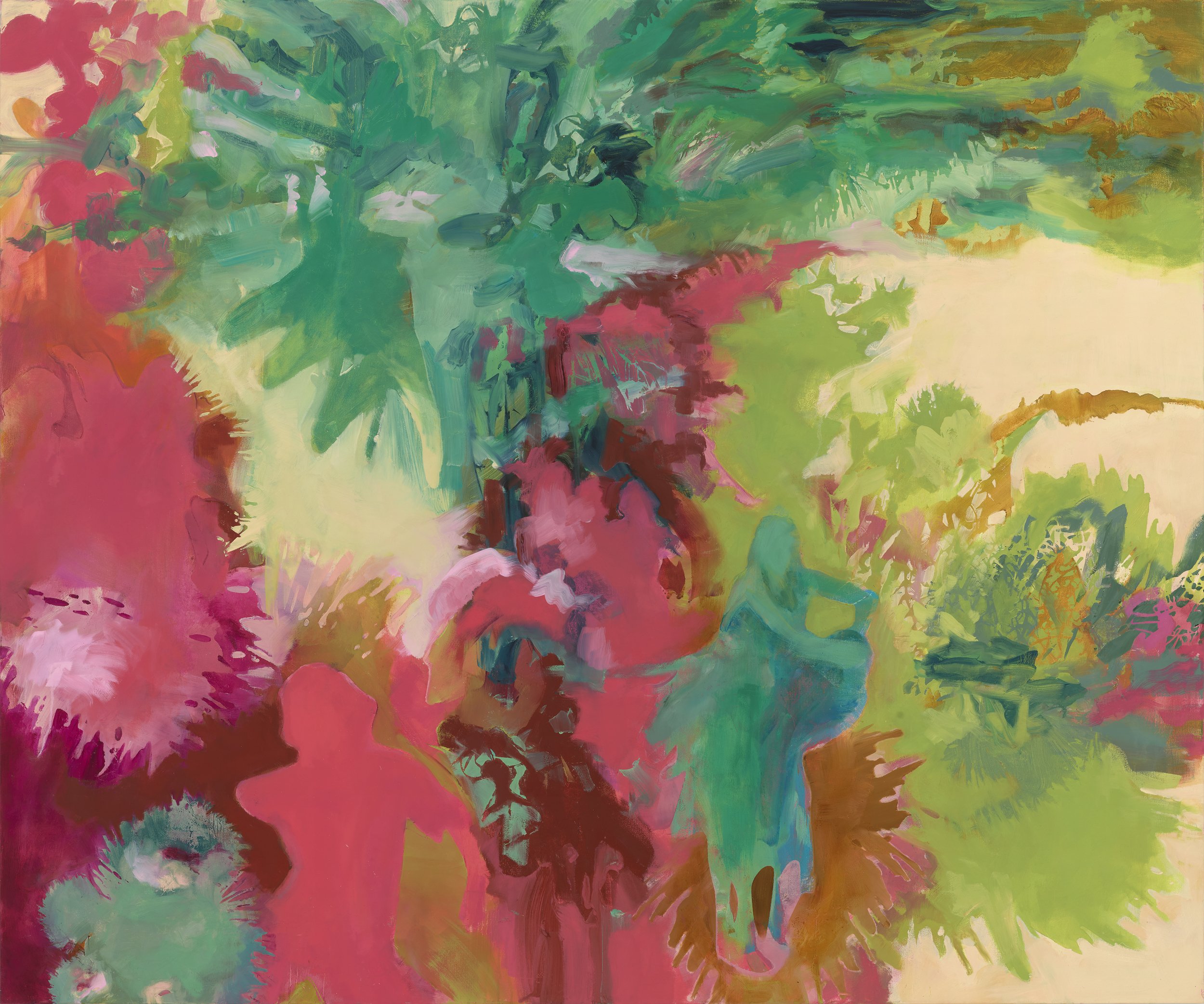 Iwalani Kaluhiokalani, "Wayfinders," 2024, Oil on canvas, 60x72 in. Installation View: Iwalani Kaluhiokalani: Mer Sea, Kingston Gallery, 2024. Photo: Julia Featheringill