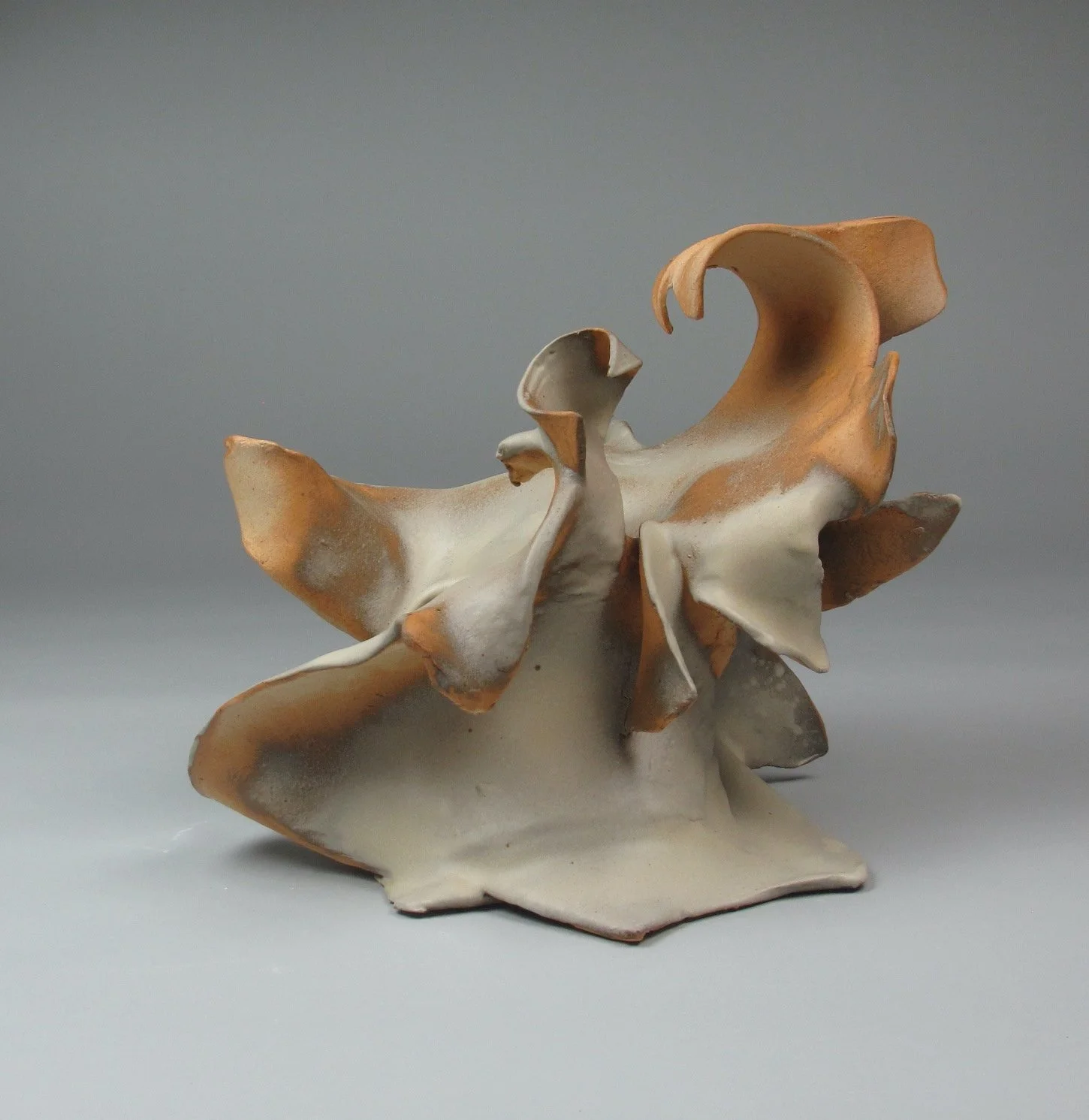 Eddy, White Stoneware, Reduction Fired 14x12x8 inches, 2024