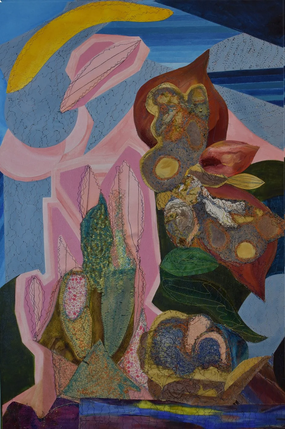 On-Kyeong Seong, "I," 2024, mixed media on canvas, 30x40 in.