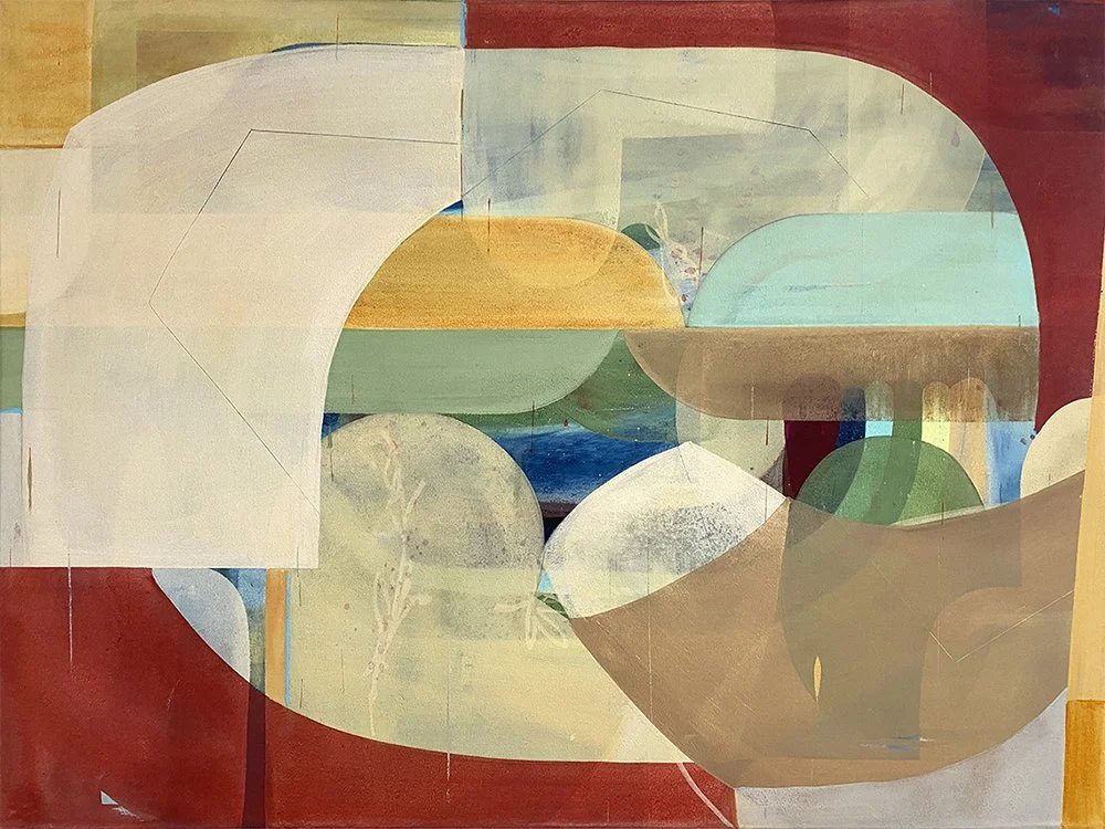 Falling into Place, acrylic on canvas, 36x48 inches