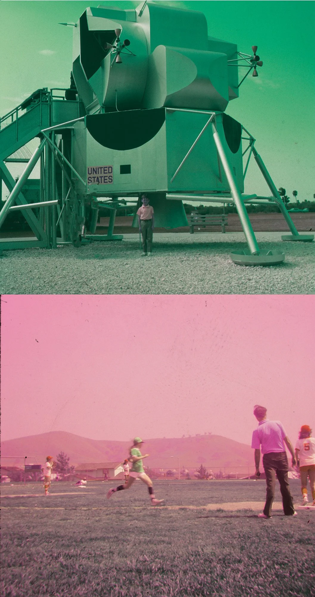 Apollo + Jude running, prints from ektachrome slides