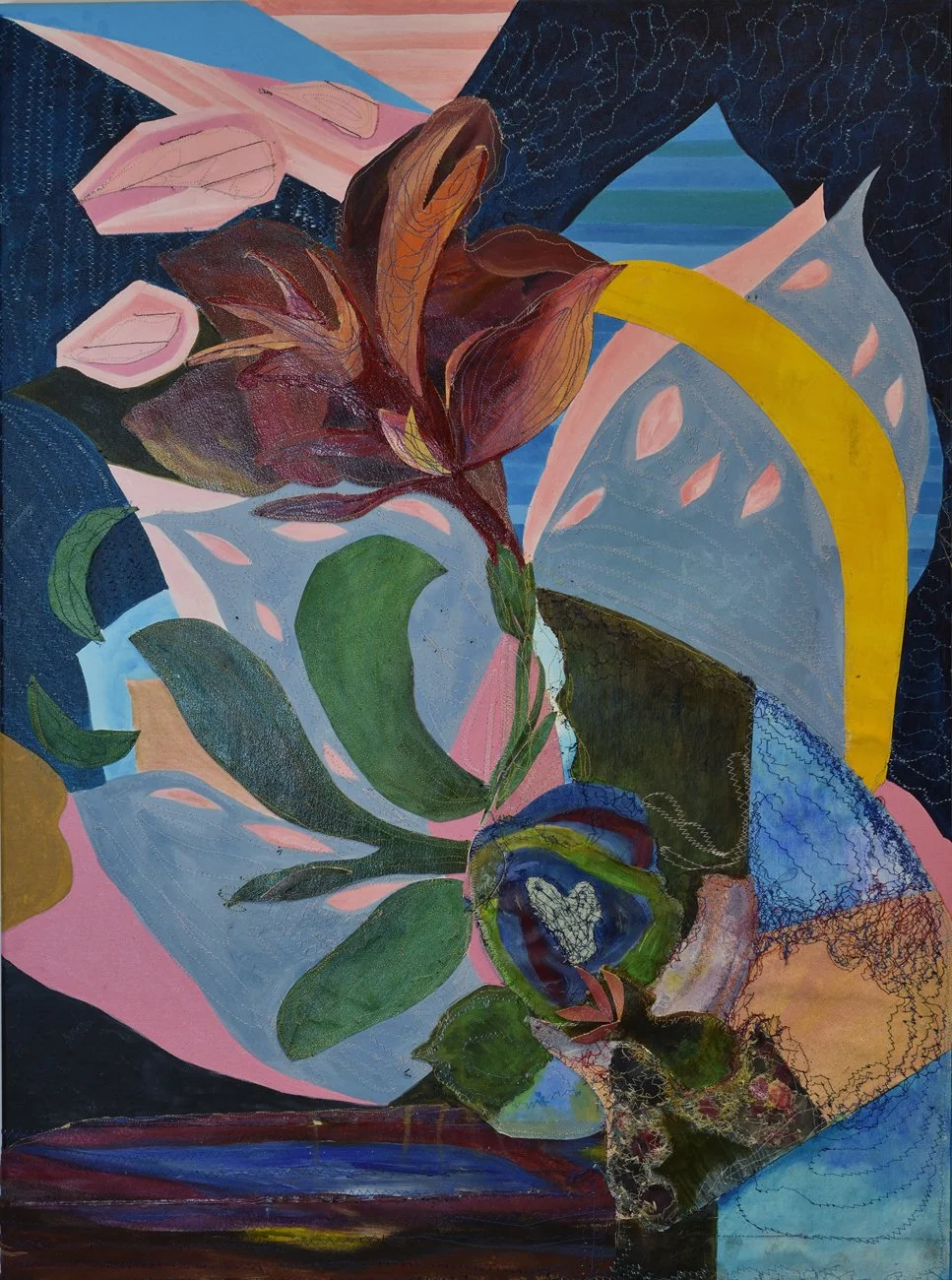 On-Kyeong Seong, "IV," 2024, mixed media on canvas, 30x40in.