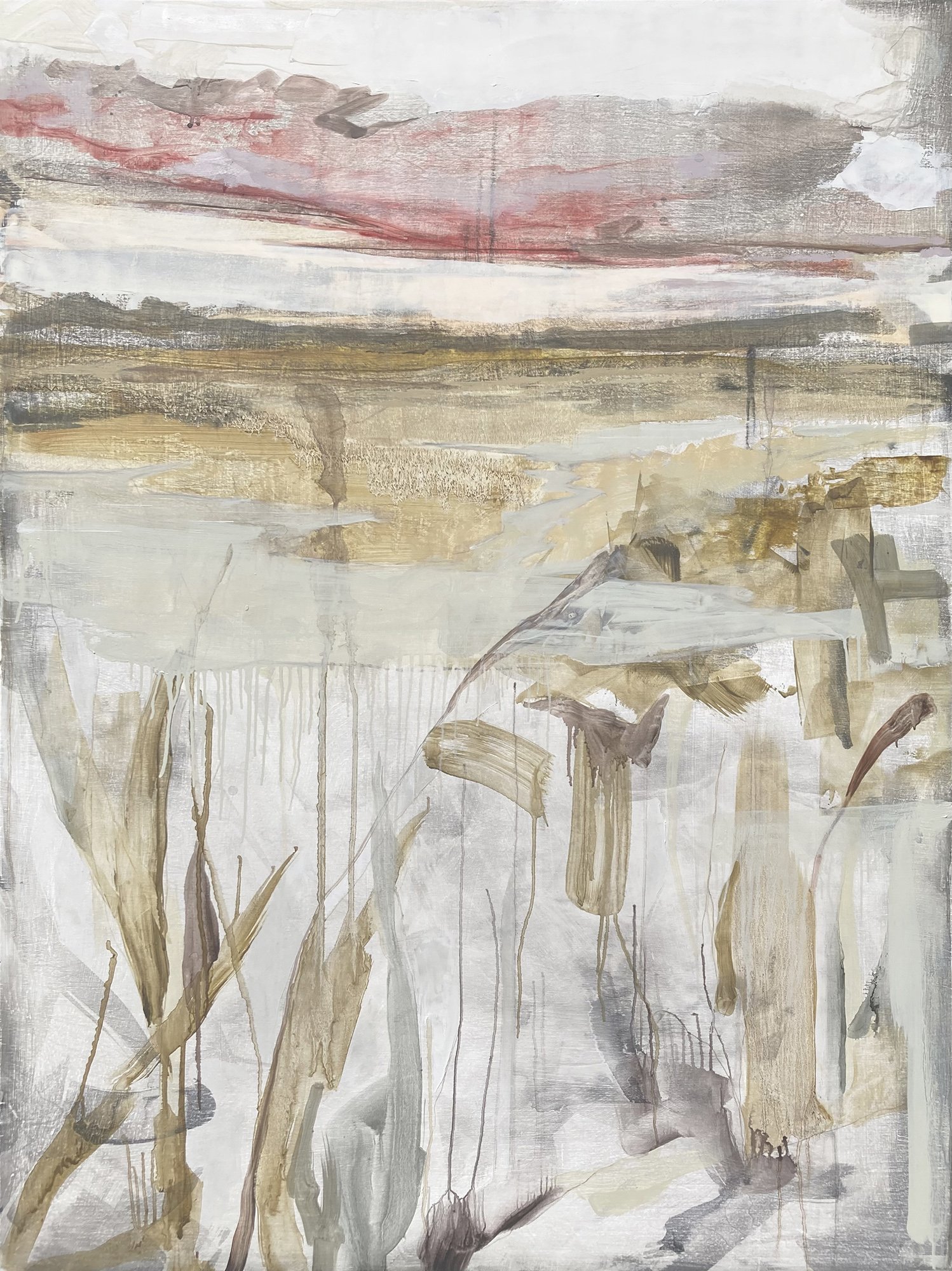 Deeply Rooted, oil, india ink, pencil, on baltic birch panel, 48x36 inches
