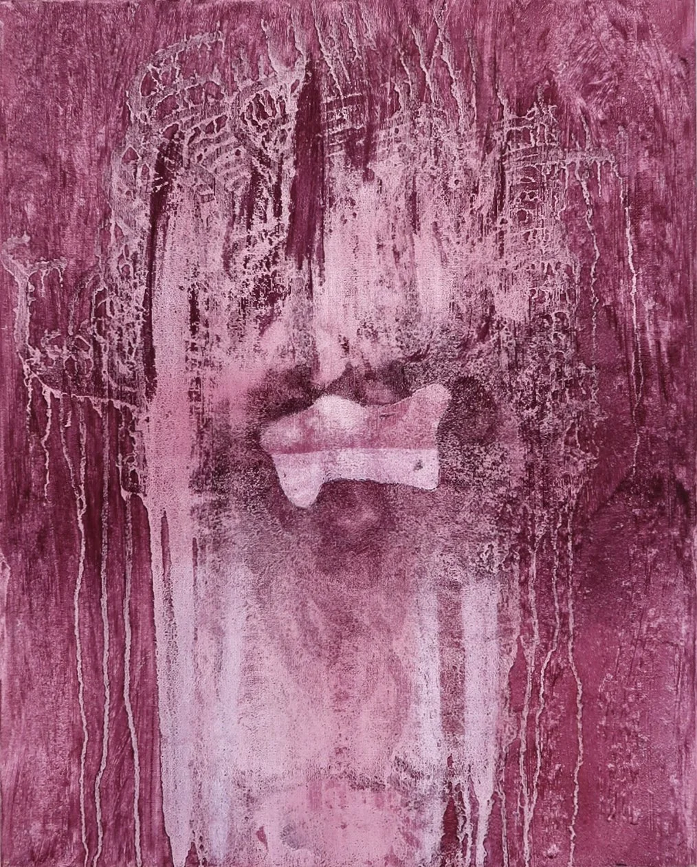 Ghosts of Obedience, oil on canvas, 16 x 19 inches, 2025