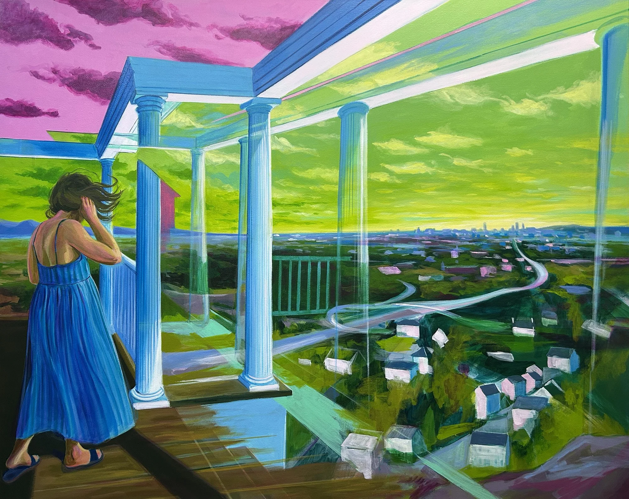 Bekka Teerlink, Another Country, 48x60 inches, acrylic on canvas, 2025
