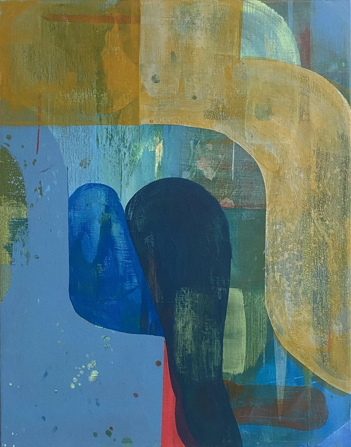 Carriage 2, acrylic on board, 14x11 inches, 2024