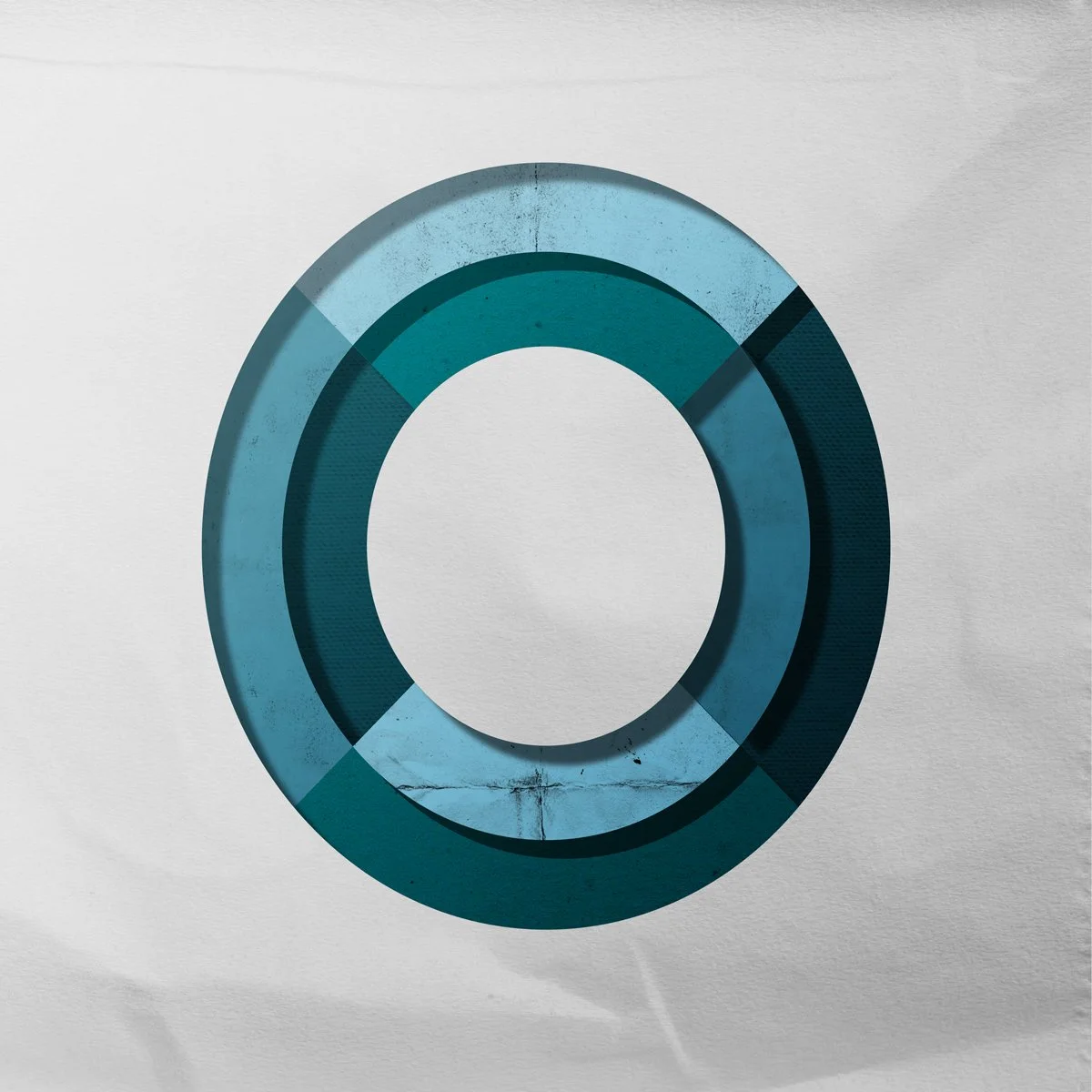 Letter O cut out from paper