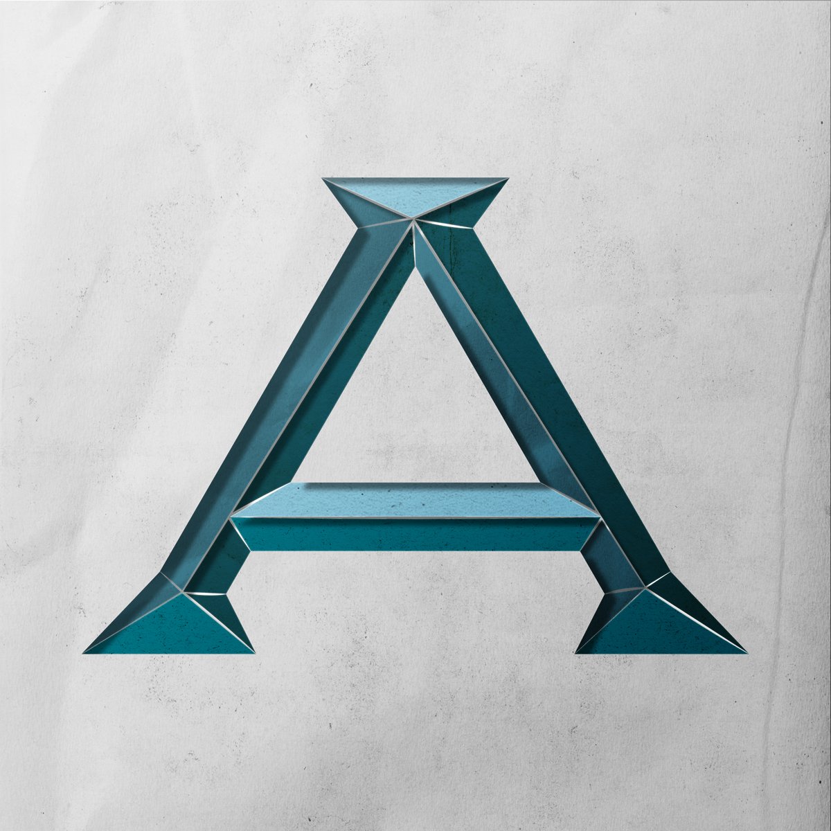 Capital letter A cut out from paper