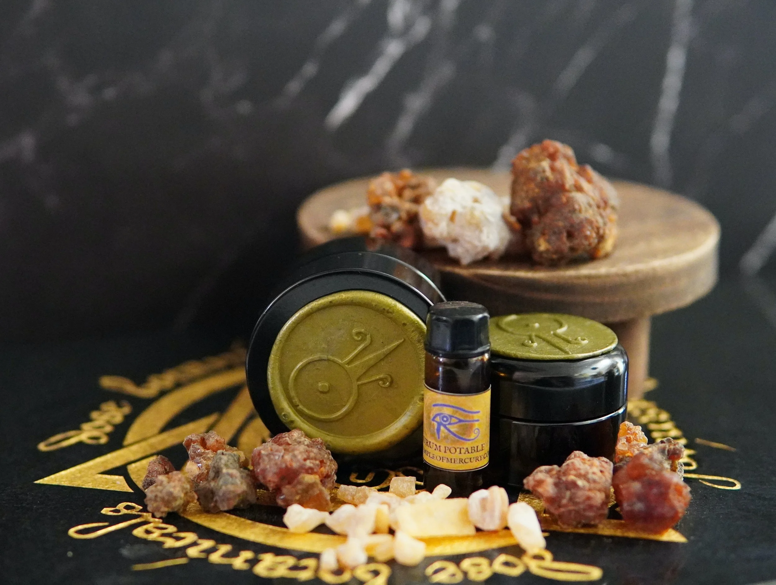 Frankincense, myrrh and gold ointment