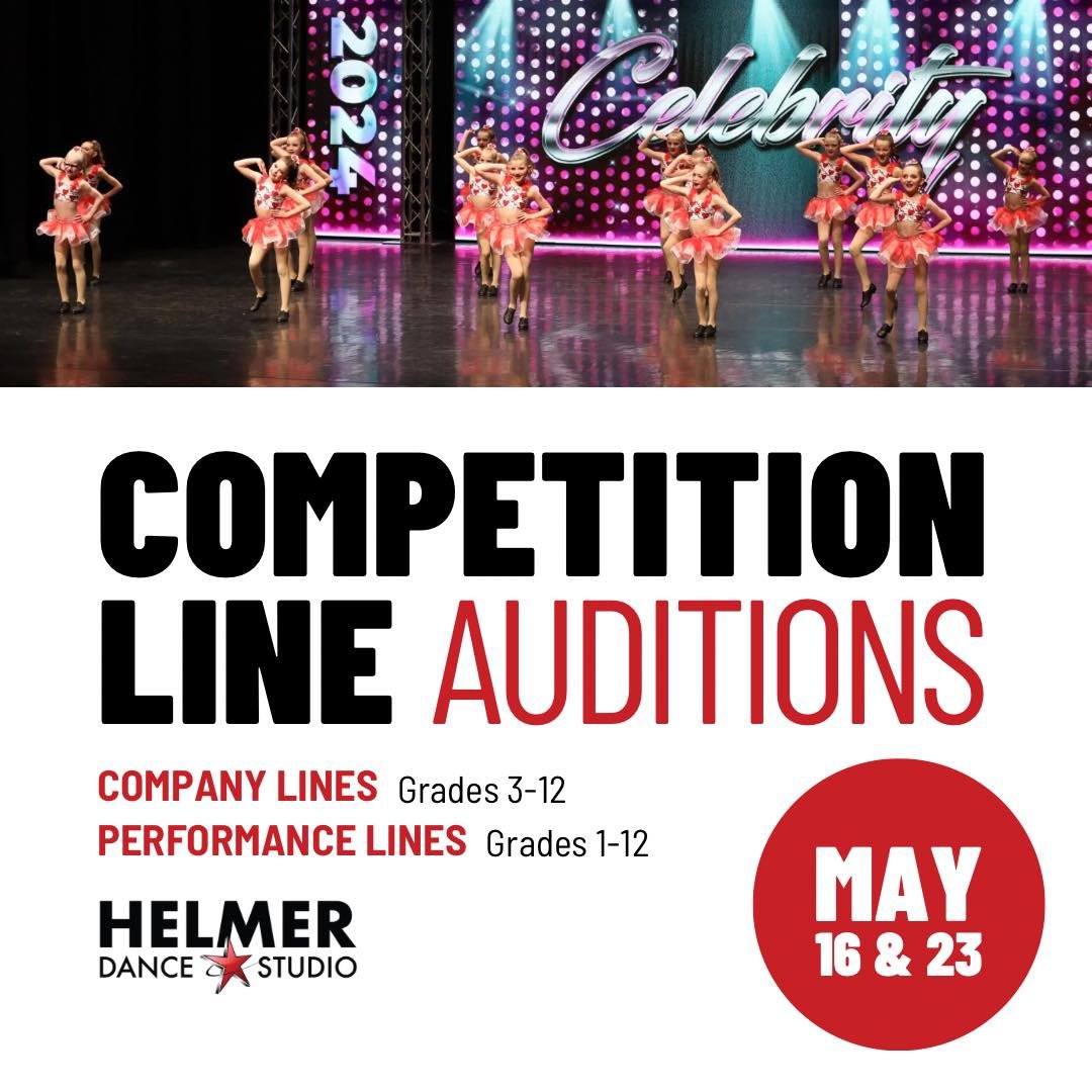Interested in dancing with us competitively? Open auditions for our 2024/2025 Company &amp; Performance Lines run MAY 16 &amp; 23! ❤️

Visit https://helmerdance.com/competitive-dance to learn more and REGISTER!

#helmerdance #since1982 #competitiveda