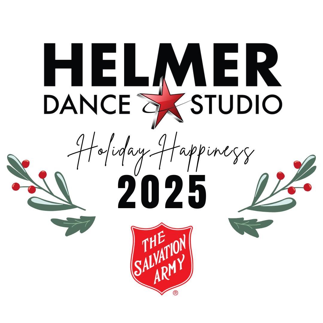 To celebrate Giving Tuesday, we&rsquo;re kicking off our annual Holiday Happiness Drive and inviting our Helmer Dance community to join us in spreading joy this season ❤️

🎁Red Kettle in the Lobby
A Salvation Army red kettle is now in our studio lob