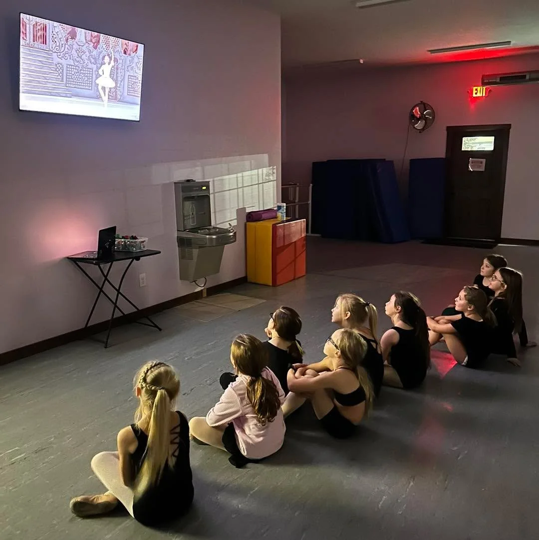 Getting in the holiday spirit with The Nutcracker during ballet/lyrical class 🎄