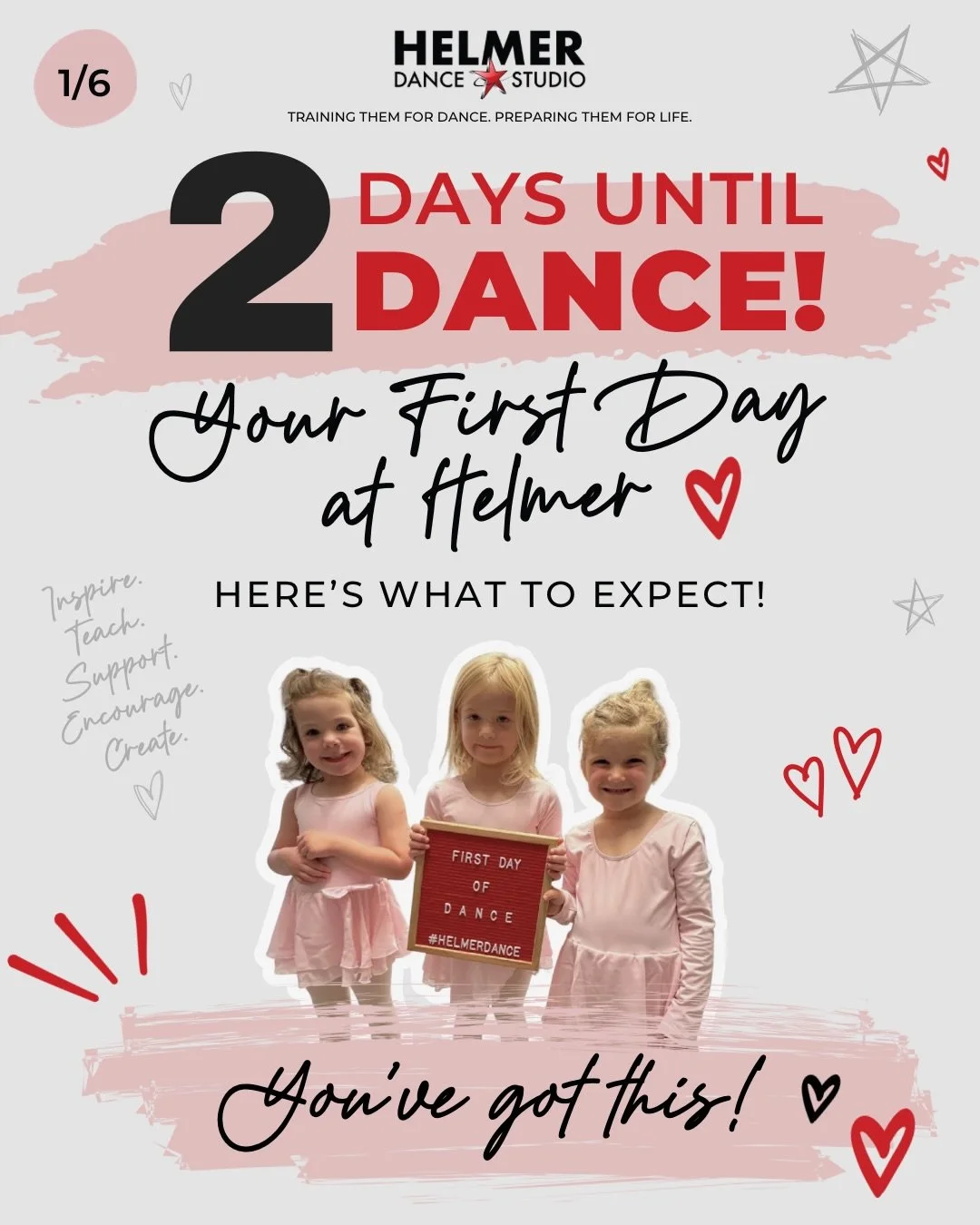 ✨ New here? We&rsquo;ve got you!
Here&rsquo;s what to expect for your first visit to the studio. 💕 Swipe through, save this post, and get ready to dance! 🩰
