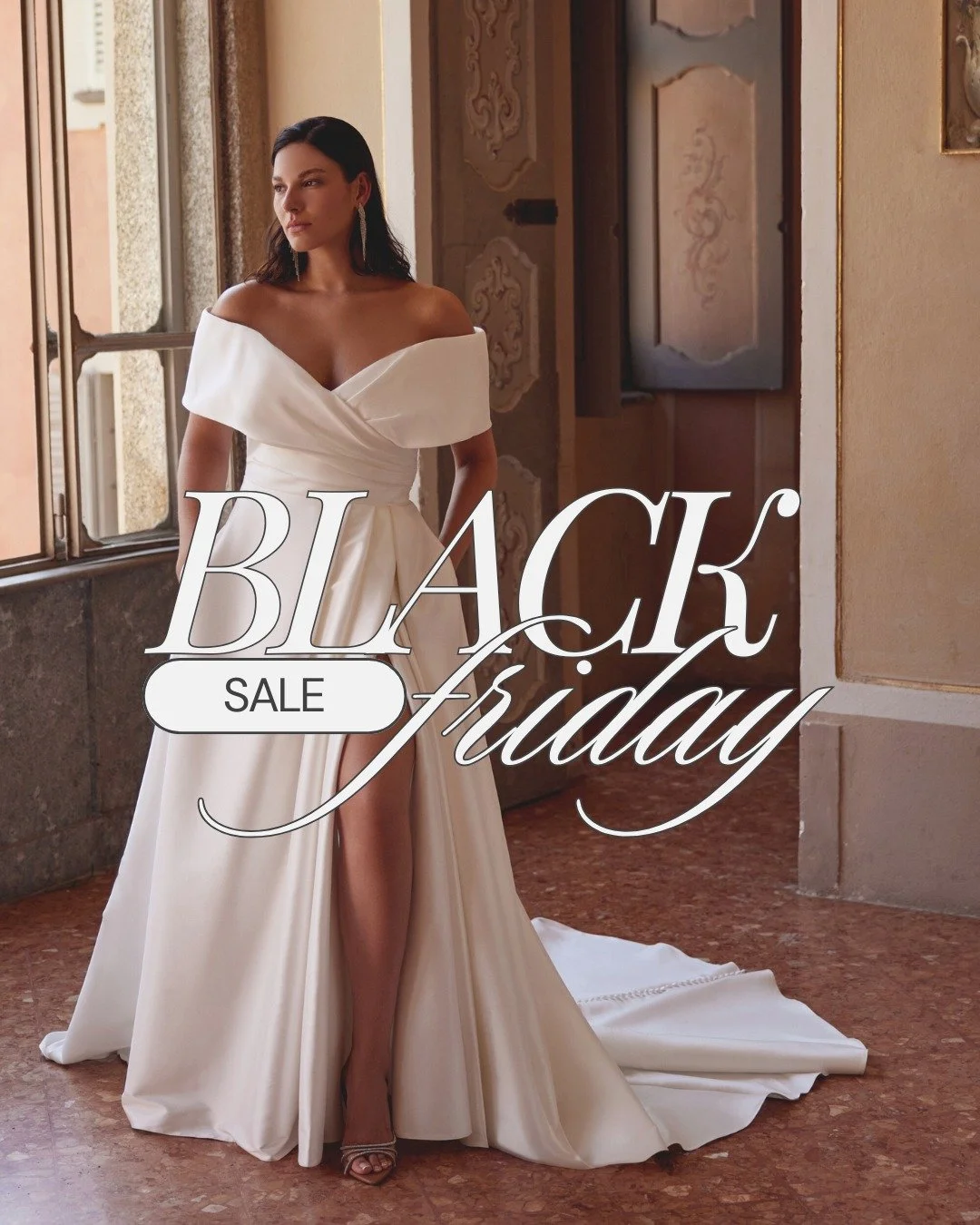 🖤Black Friday is here!

Our 𝗕𝗹𝗮𝗰𝗸 𝗙𝗿𝗶𝗱𝗮𝘆 𝗦𝗮𝗹𝗲 is underway! Take Advantage of these exclusive offers before they end! 

𝗕𝗿𝗶𝗱𝗮𝗹: $250 off your first appointment purchase 
𝗗𝗲𝗯𝘂𝘁𝗮𝗻𝘁𝗲: Complimentary gloves &amp; earrings val