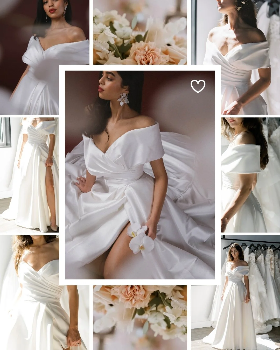 - HARPER - 

Harper is a stunning, off-the-shoulder, satin A-line gown with pleats at the front, and a daring leg split.
She has to be seen to be believed! book in to try Harper on NOW 
Bookings through our website ✨

#harper #justinalexander #2026br