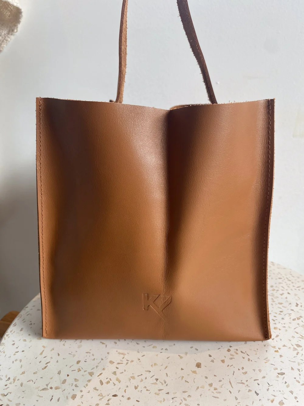 KY leather bag square short strap — KY DESIGN&MORE