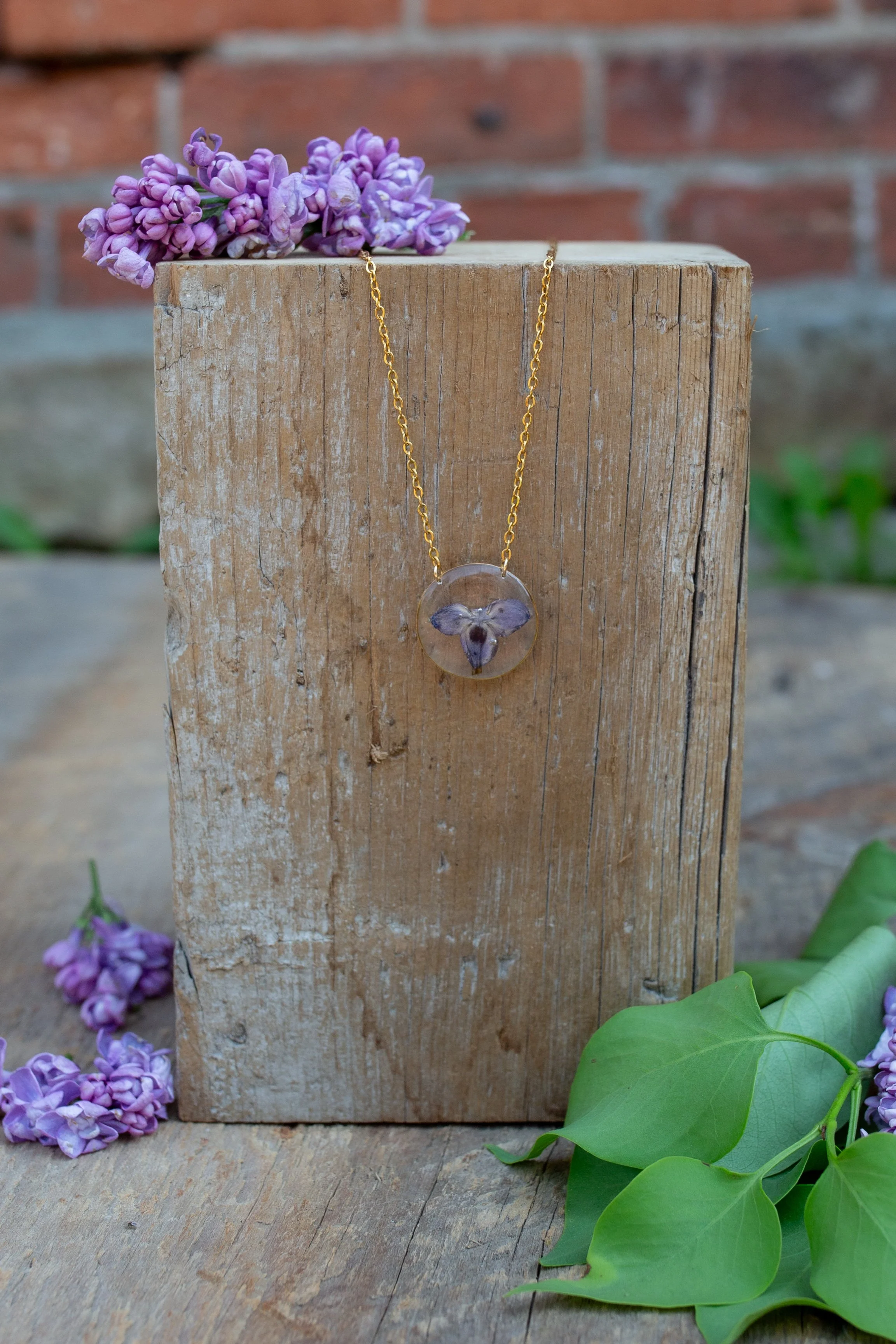 Circle Necklace, Lilac