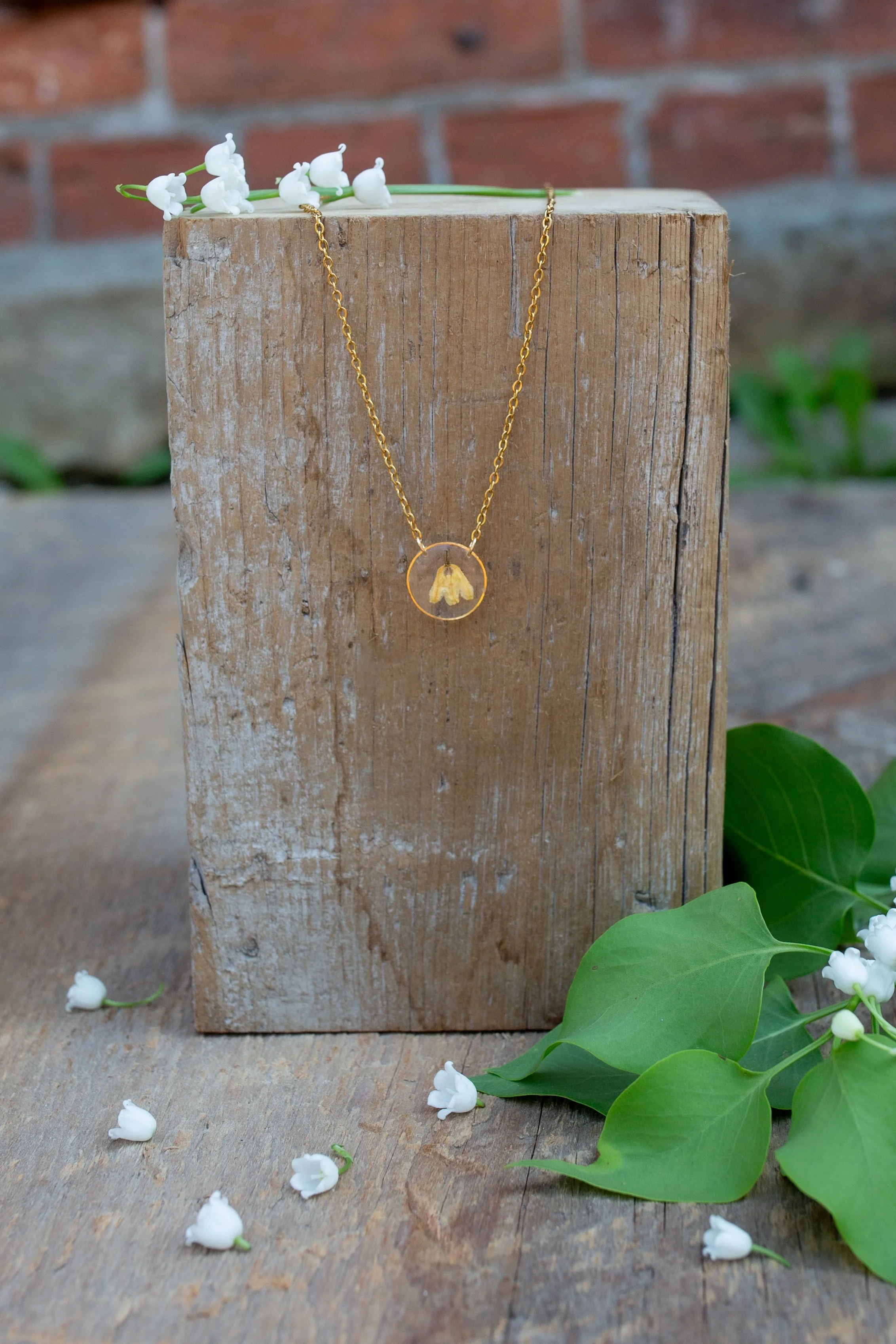 Circle Necklace, Lily of the Valley