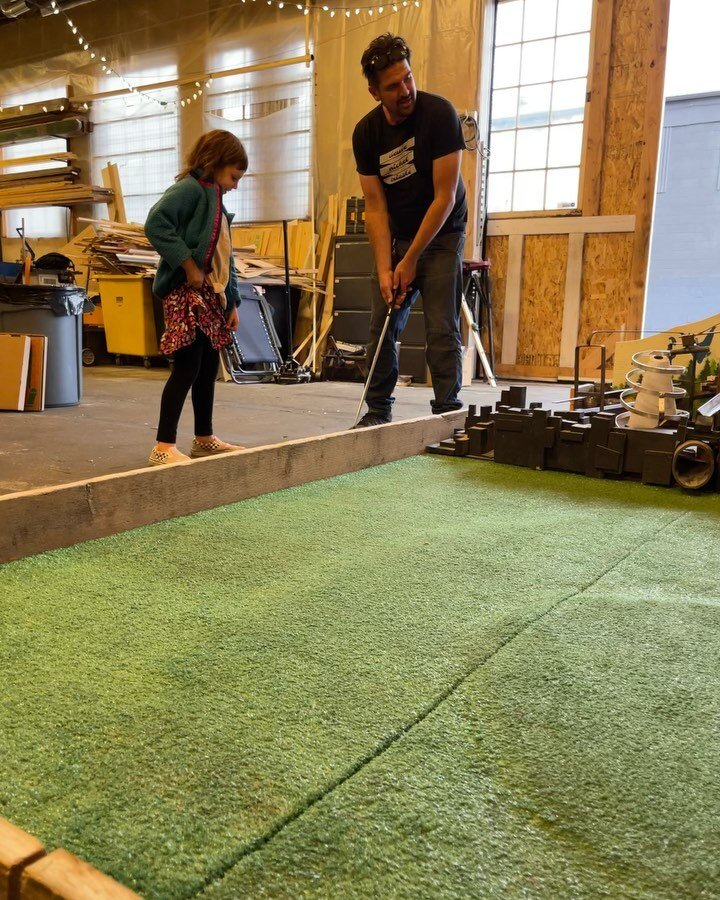 Check this out!!

Made by Oliver Doriss (@olivia_phaze  @babyheadcups ), this mini putt course offers four unique paths to the putter! 

Engineered to rotate the Tacoma Dome to in imagined Andy Warhol design, traverse the sky to the glass museum via 